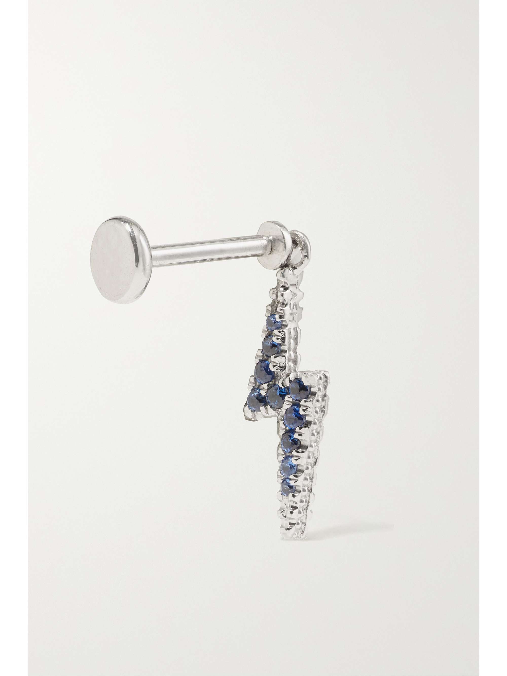 MARIA TASH 18-karat white gold, sapphire and diamond single earring