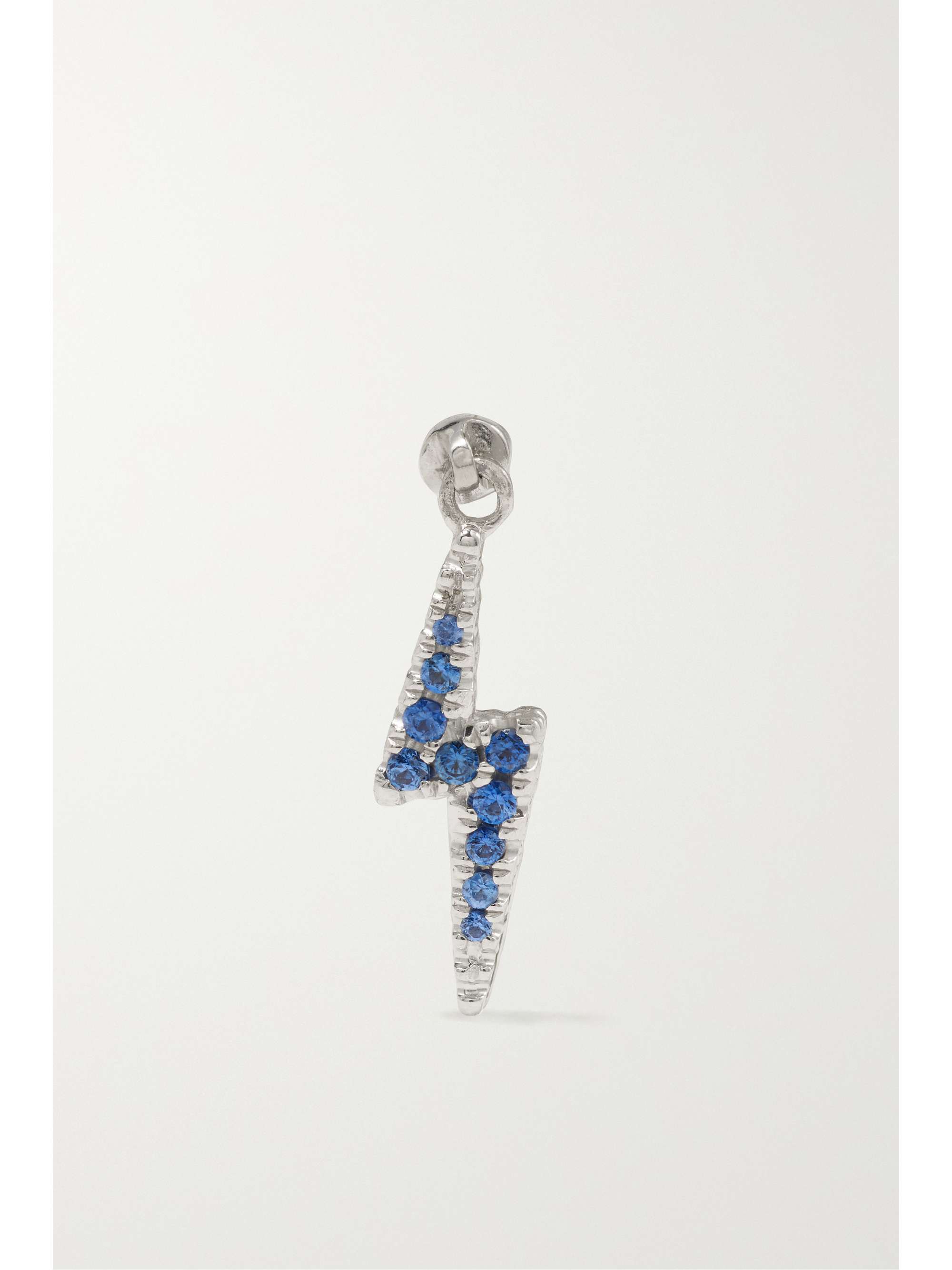 MARIA TASH 18-karat white gold, sapphire and diamond single earring