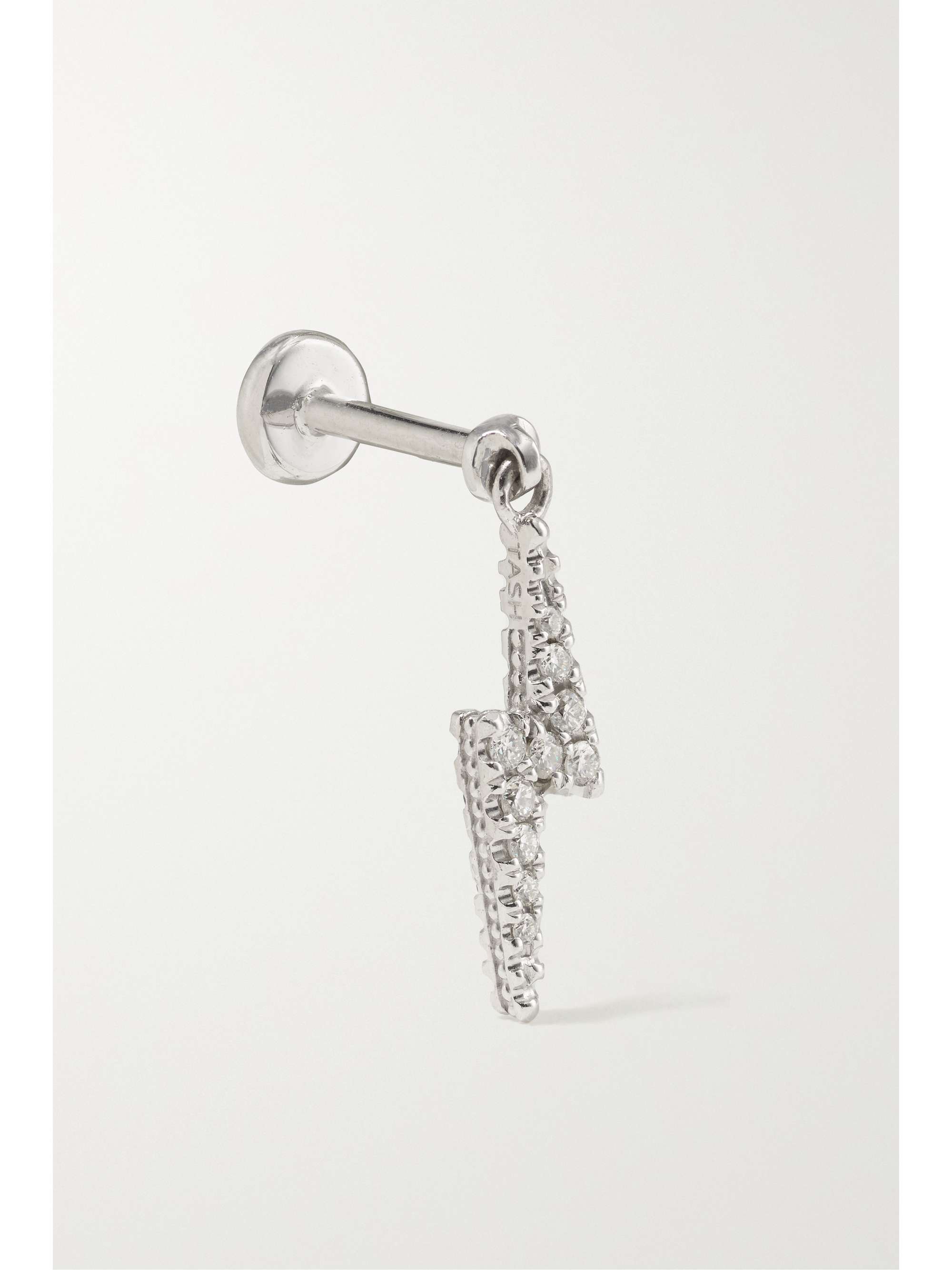 MARIA TASH 18-karat white gold, sapphire and diamond single earring