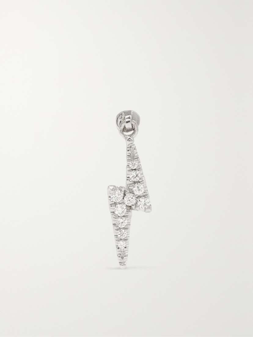 MARIA TASH 18-karat White Gold, Sapphire And Diamond Single Earring