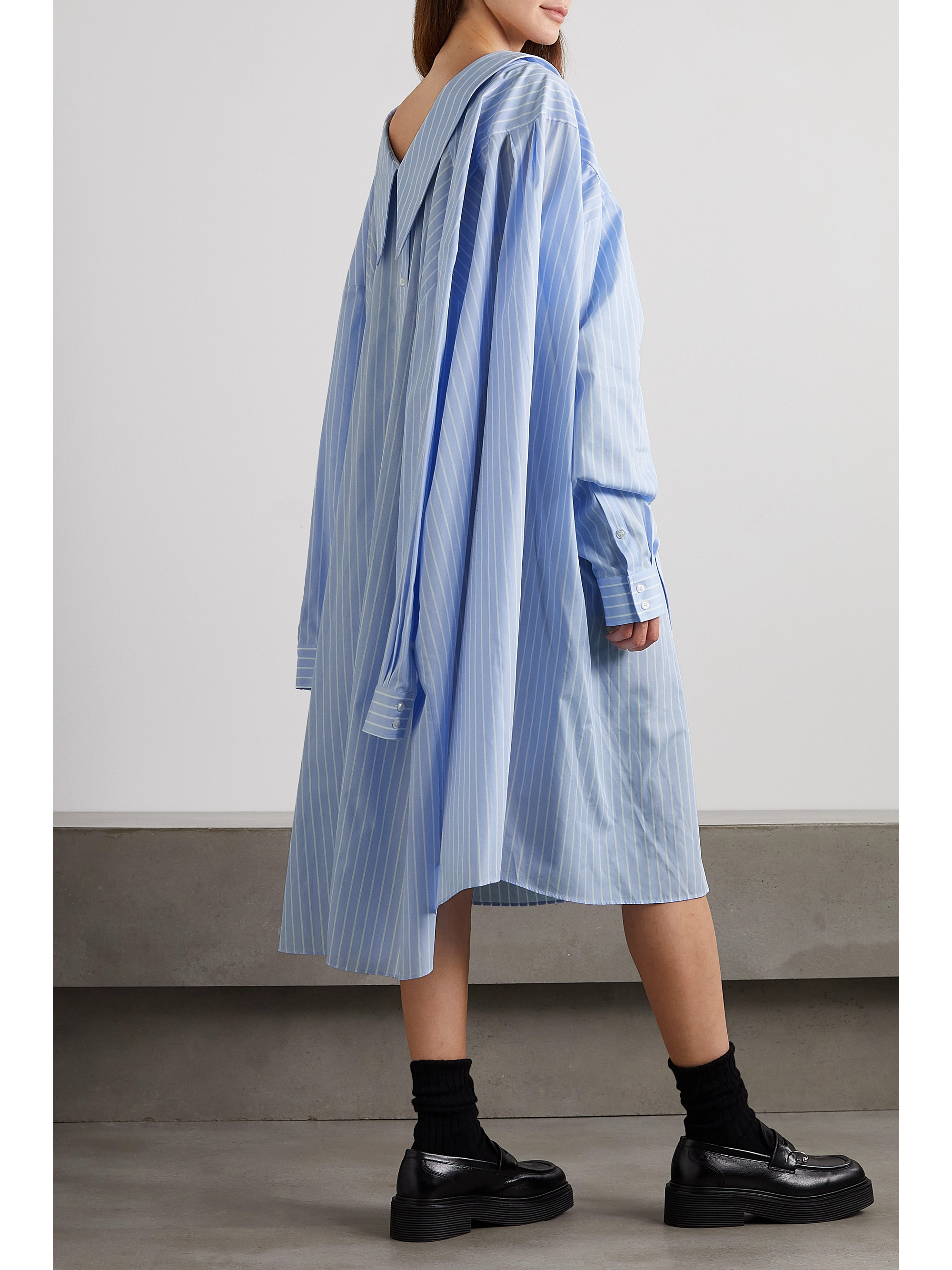 Simone Rocha - Convertible striped cotton-poplin shirt dress | Plush Simone Rocha - Convertible striped cotton-poplin shirt dress | Plush