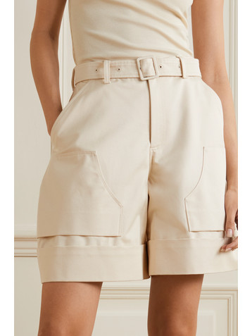 Simone Rocha Belted cotton-drill cargo shorts
