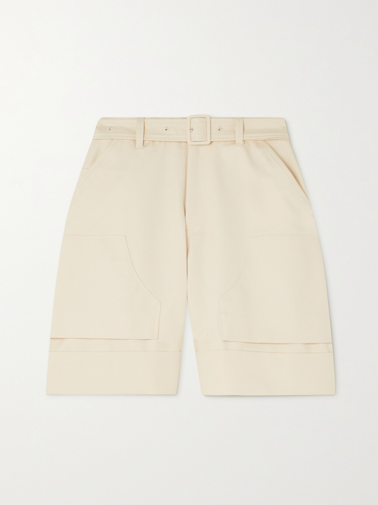Simone Rocha Belted Cotton-drill Cargo Shorts - Cream