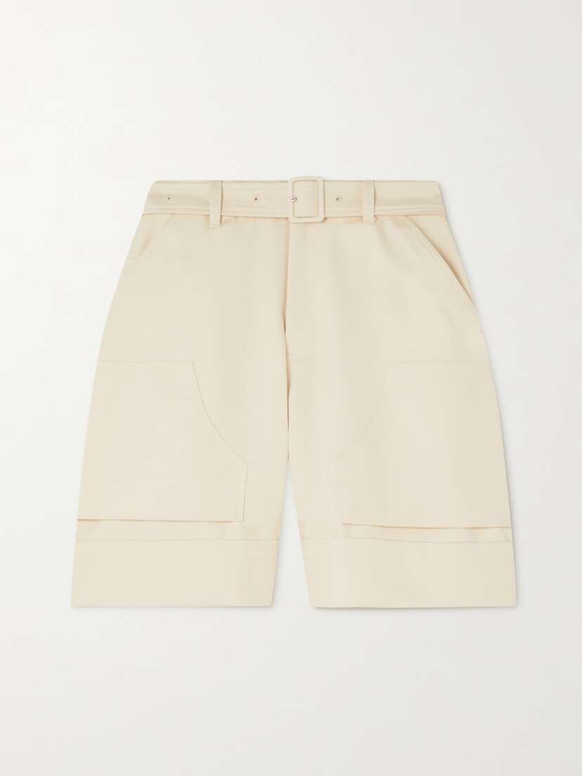 Simone Rocha Belted Cotton-drill Cargo Shorts