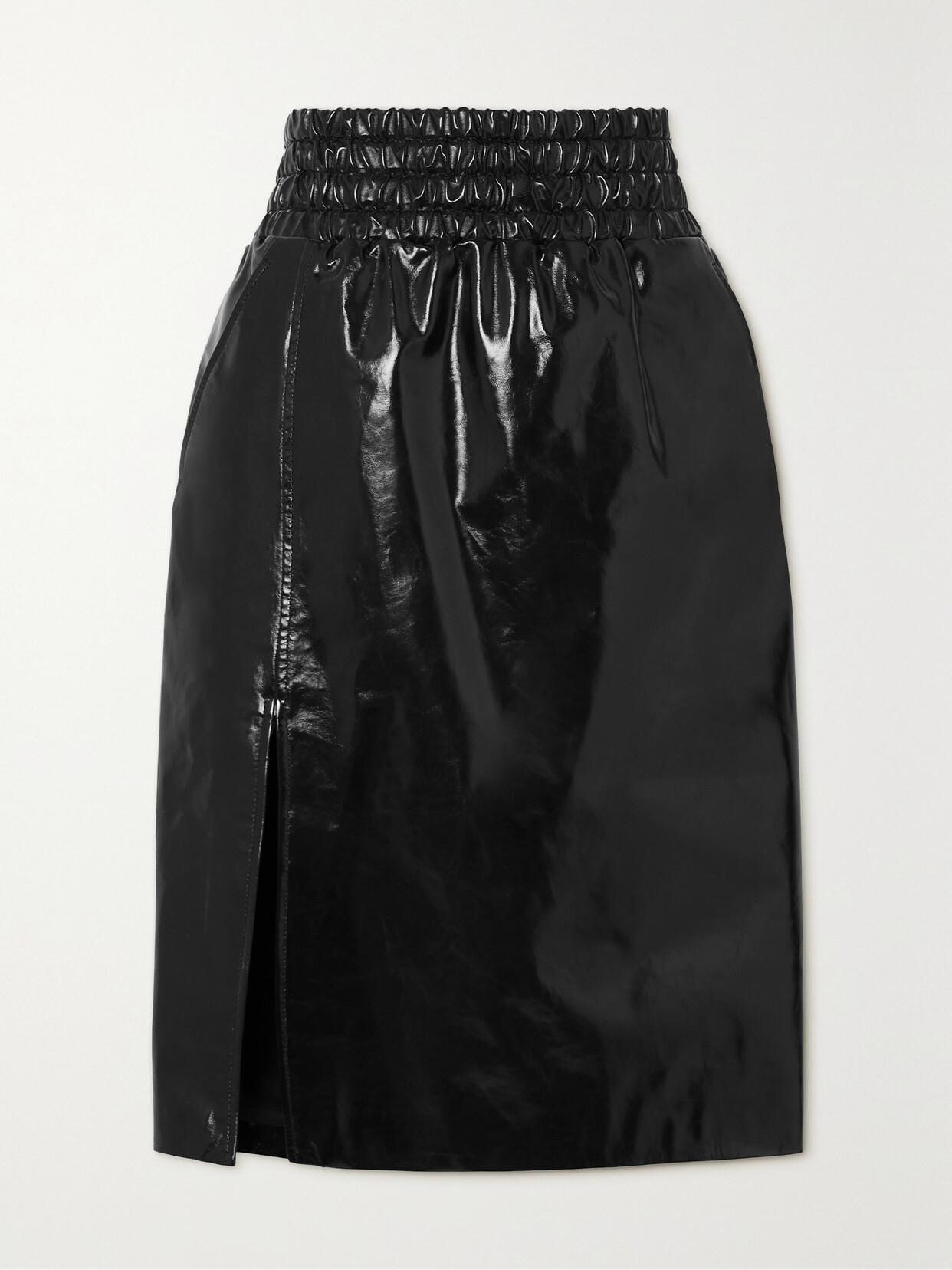 TOM FORD Glossed-leather Midi Skirt - Black