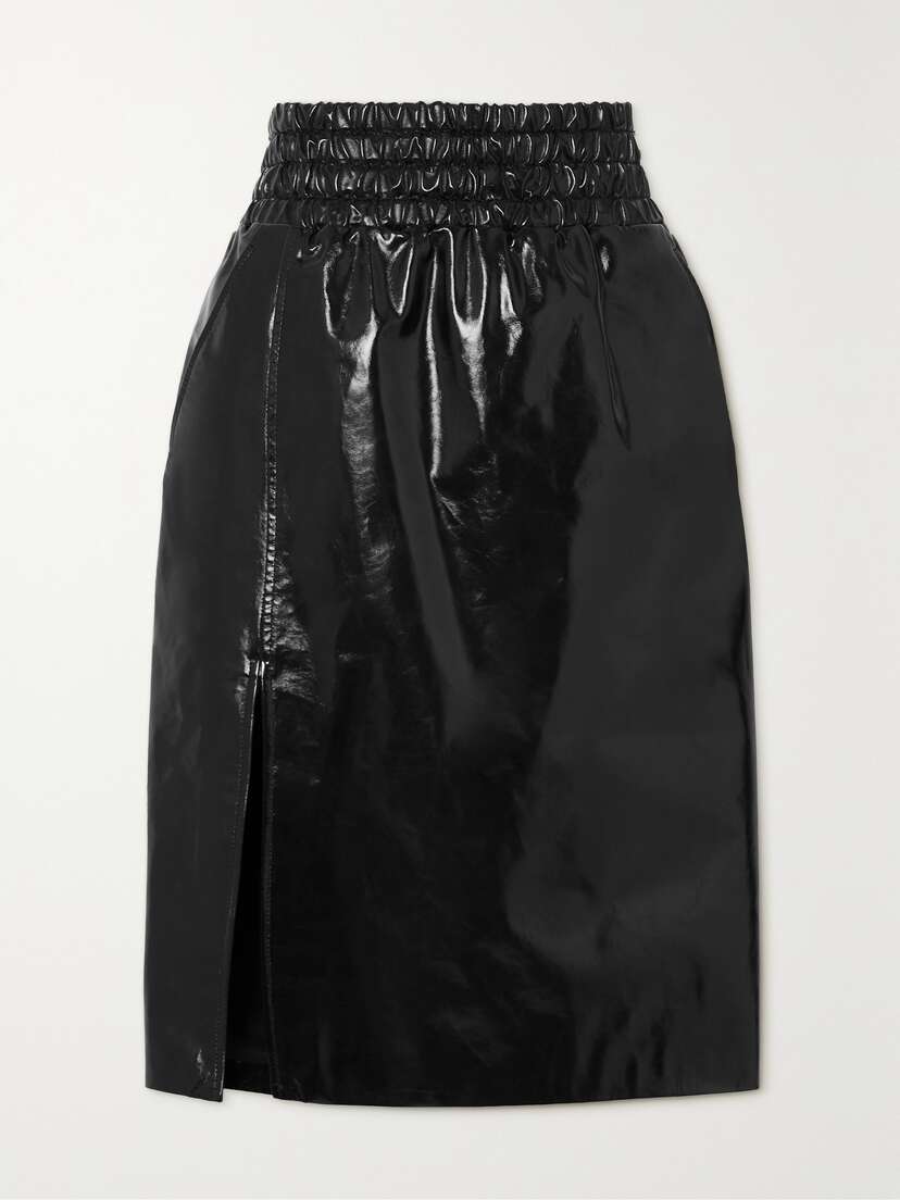 Tom Ford Glossed-leather Midi Skirt