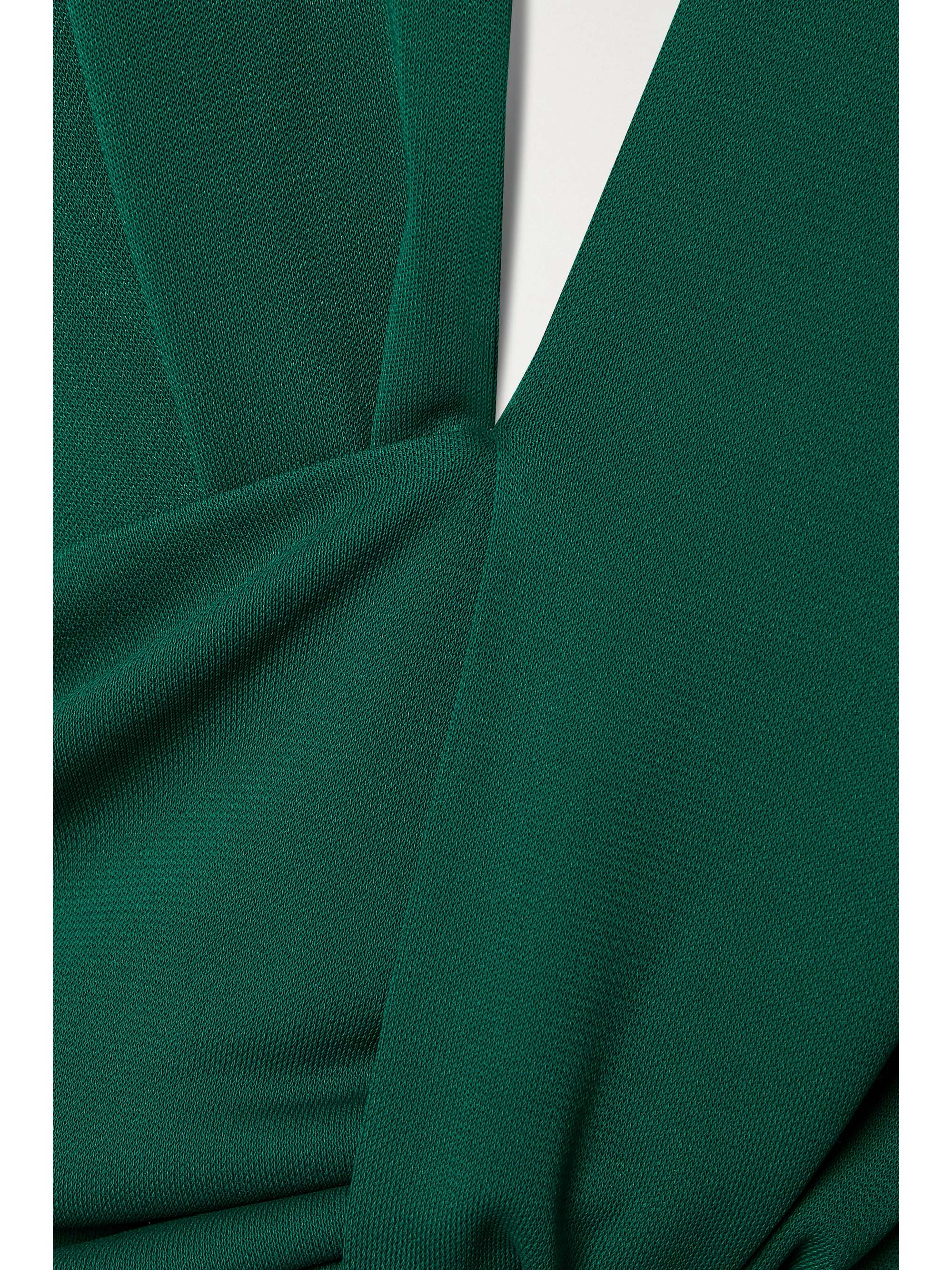 MAXIMILIAN Donna cutout draped stretch-jersey top