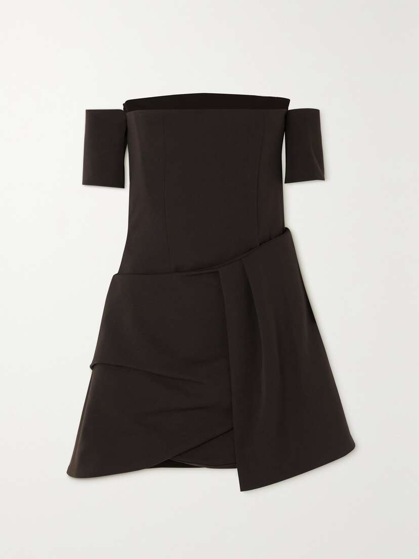 MAXIMILIAN Skarla Off-the-shoulder Layered Woven Mini Dress