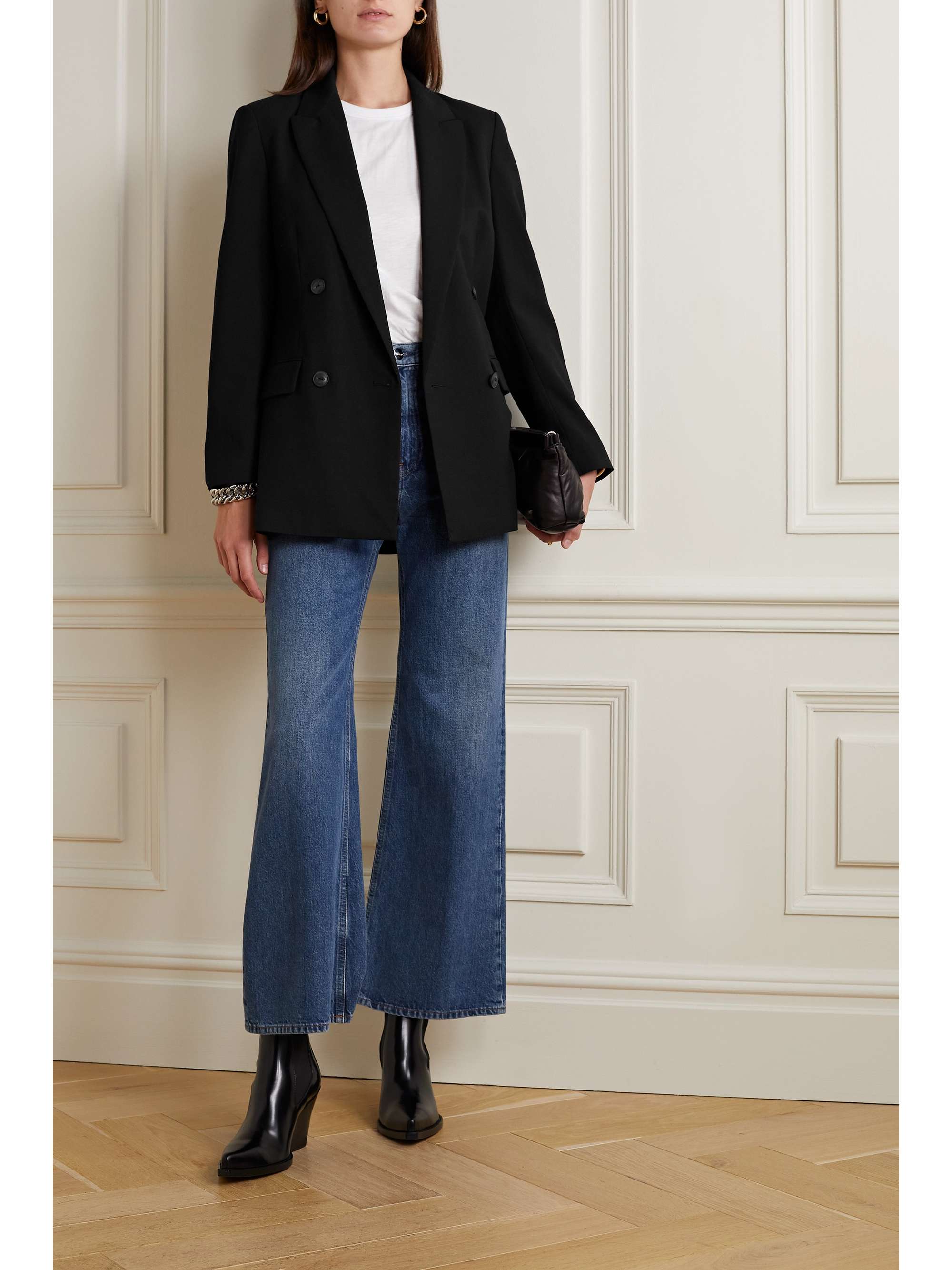 RAG & BONE ICONS Andie double-breasted wool-blend twill blazer