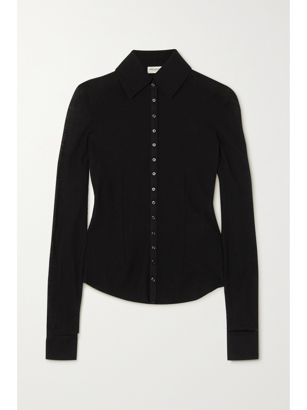 SAINT LAURENT - Wool-jersey Shirt - Black