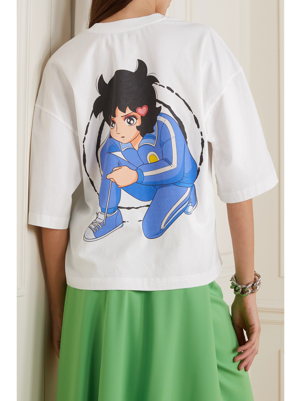 JW ANDERSON + RUN HANY PRINTED COTTON-JERSEY T-SHIRT