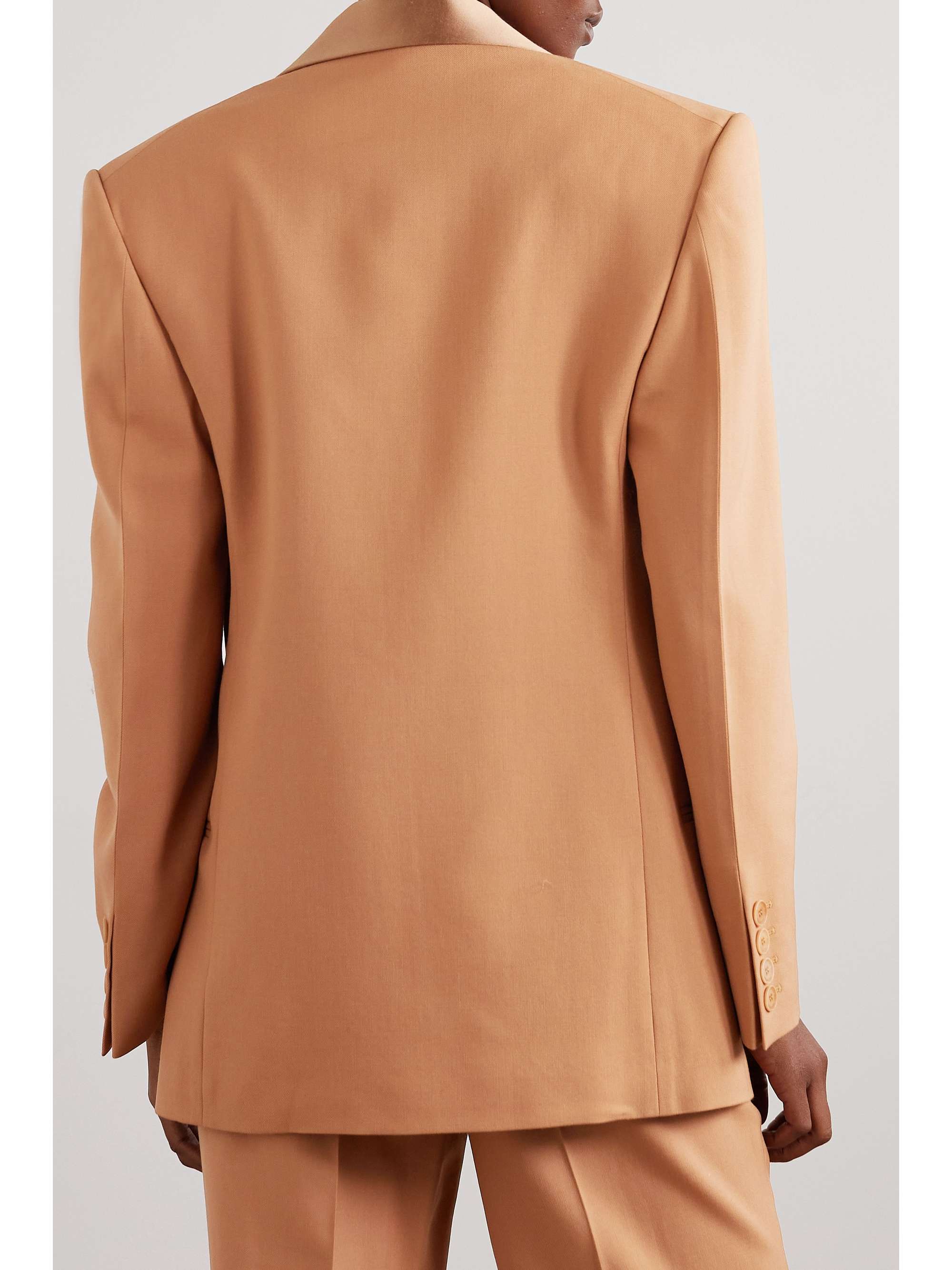 STELLA MCCARTNEY Satin-trimmed wool-twill blazer