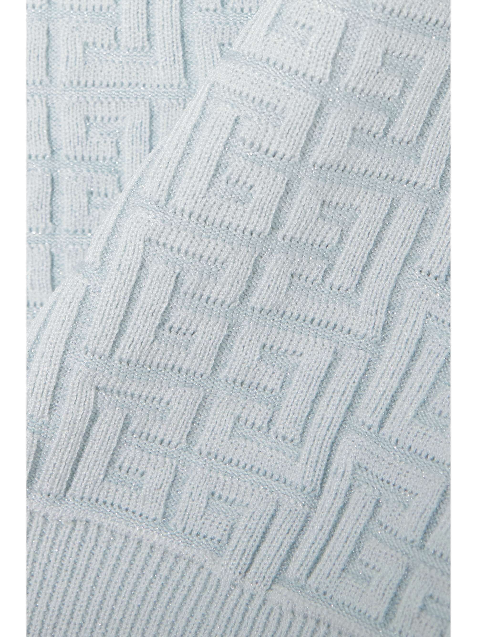 BALMAIN Cropped stretch jacquard-knit top