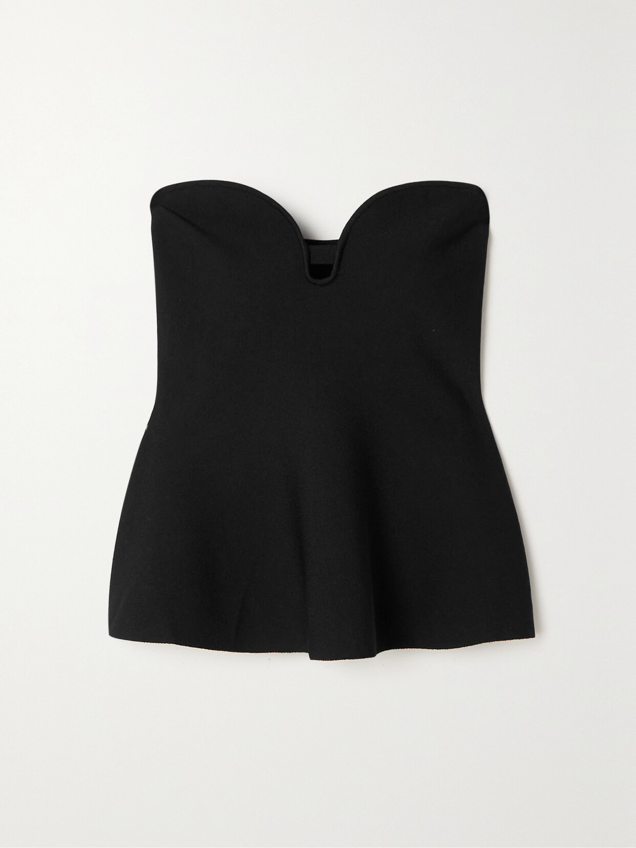 Stella McCartney Strapless Stretch-knit Peplum Top