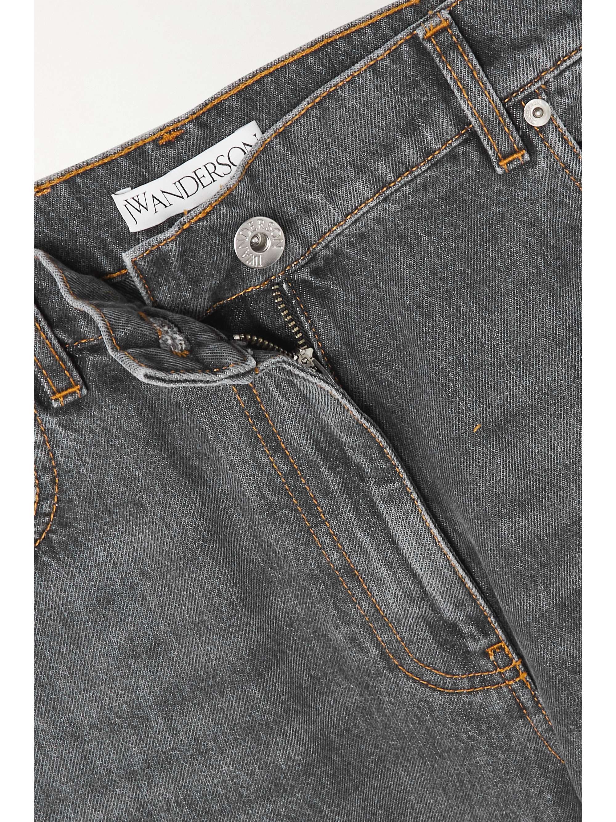 JW ANDERSON Jeans a gamba dritta e vita alta cut-out