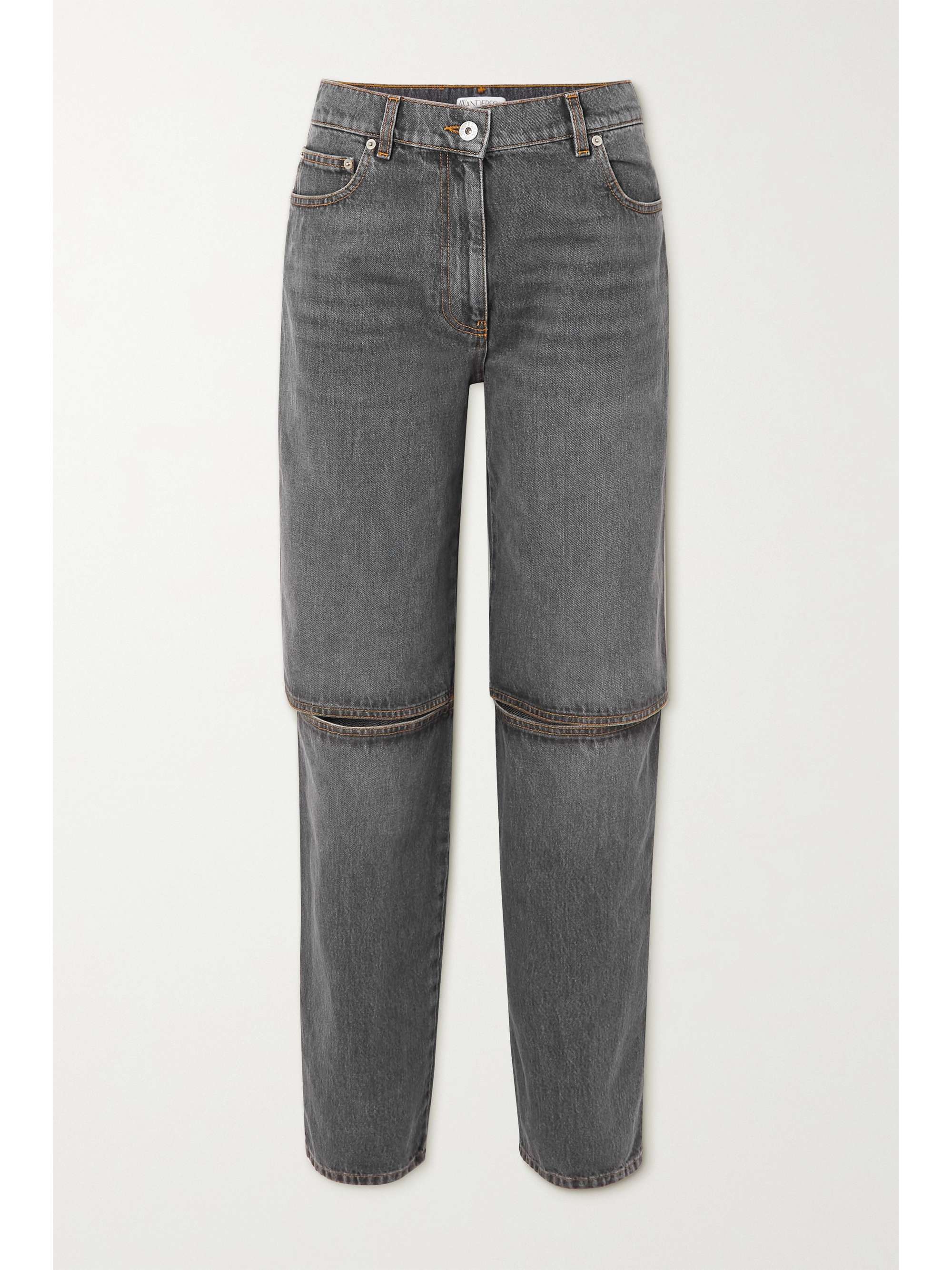 JW ANDERSON Cutout high-rise straight-leg jeans | NET-A-PORTER