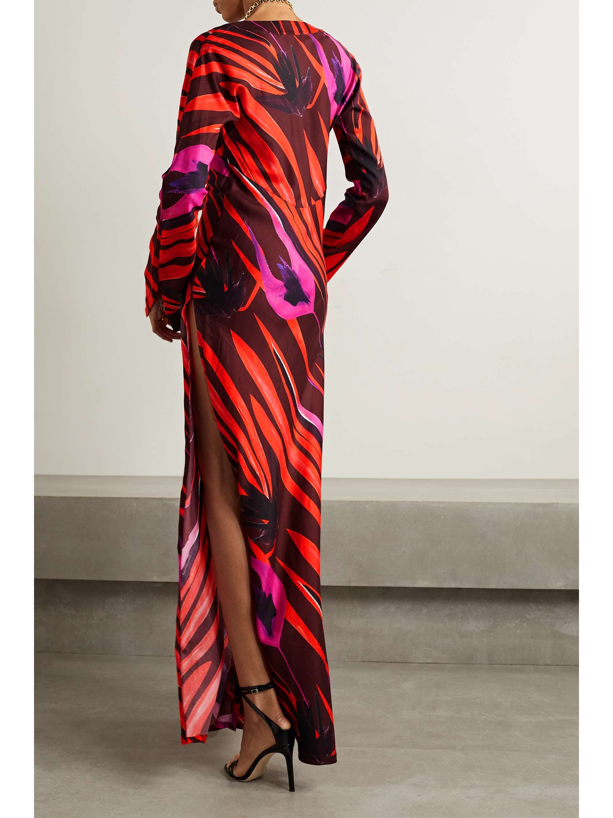 LOUISA BALLOU Silk crepe de chine kaftan