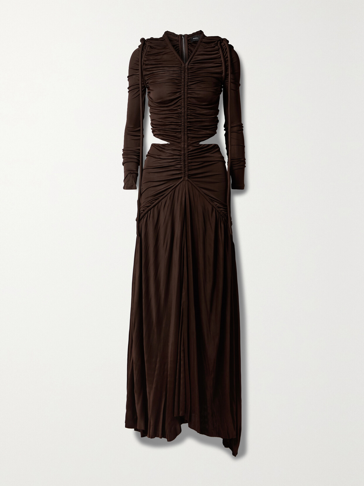 Proenza Schouler Cutout Ruched Jersey Maxi Dress