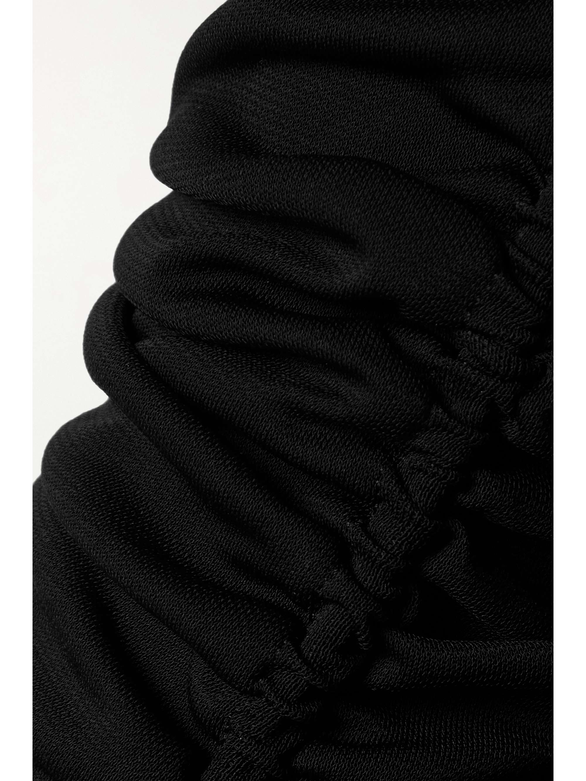 MAXIMILIAN Donna cutout draped stretch-jersey top