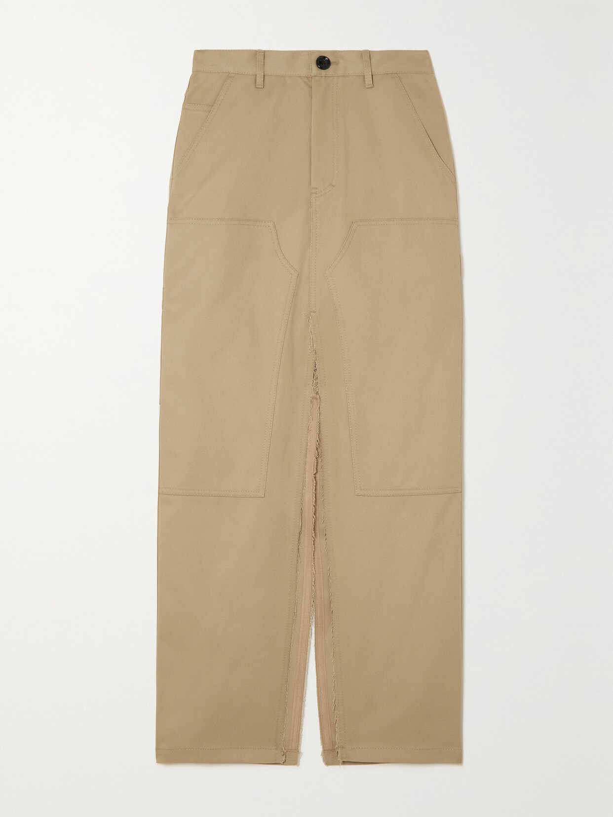 Meryll Rogge Distressed Gabardine Maxi Skirt