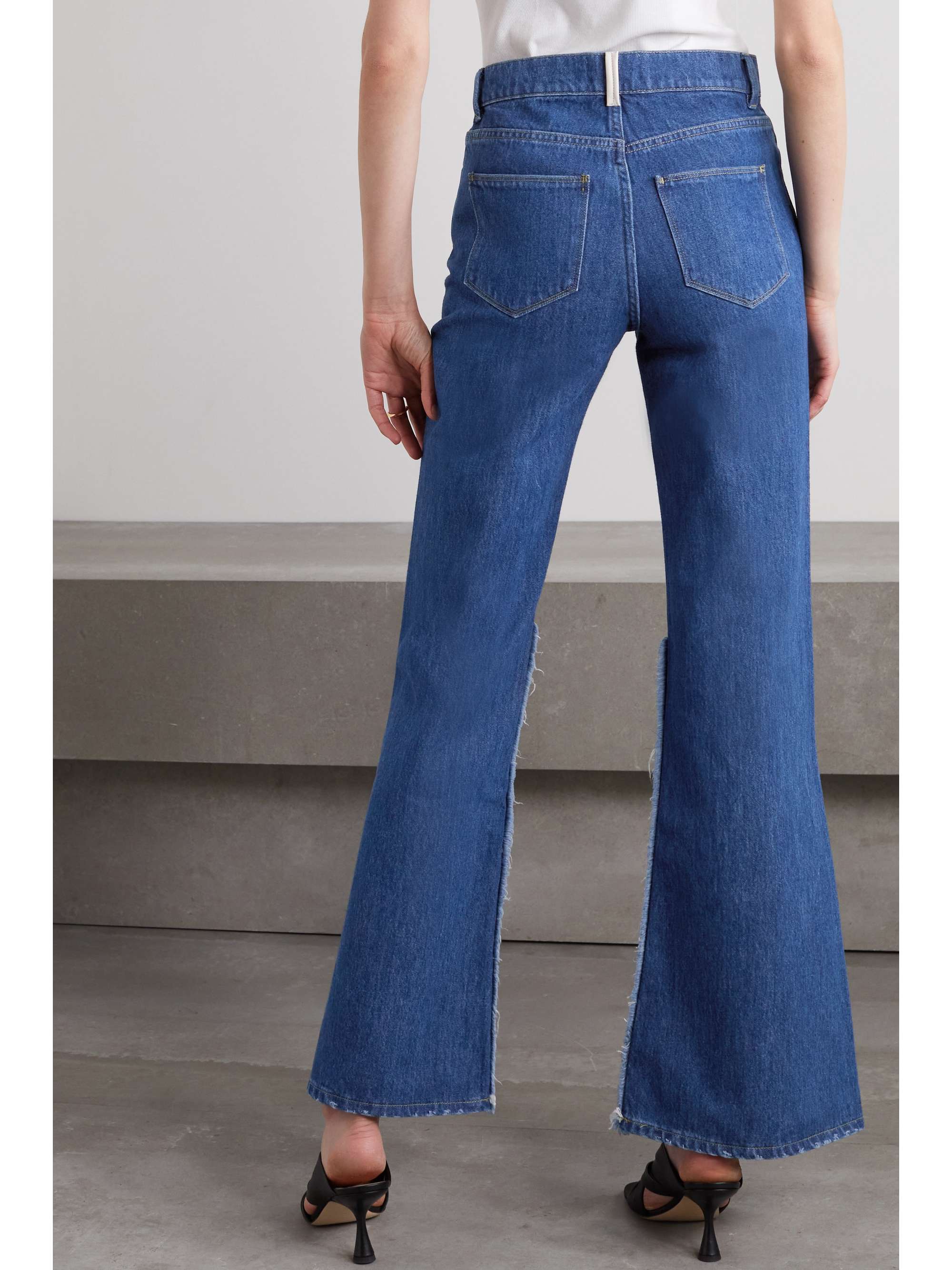 WANDLER + NET SUSTAIN Daisy organic high-rise flared jeans