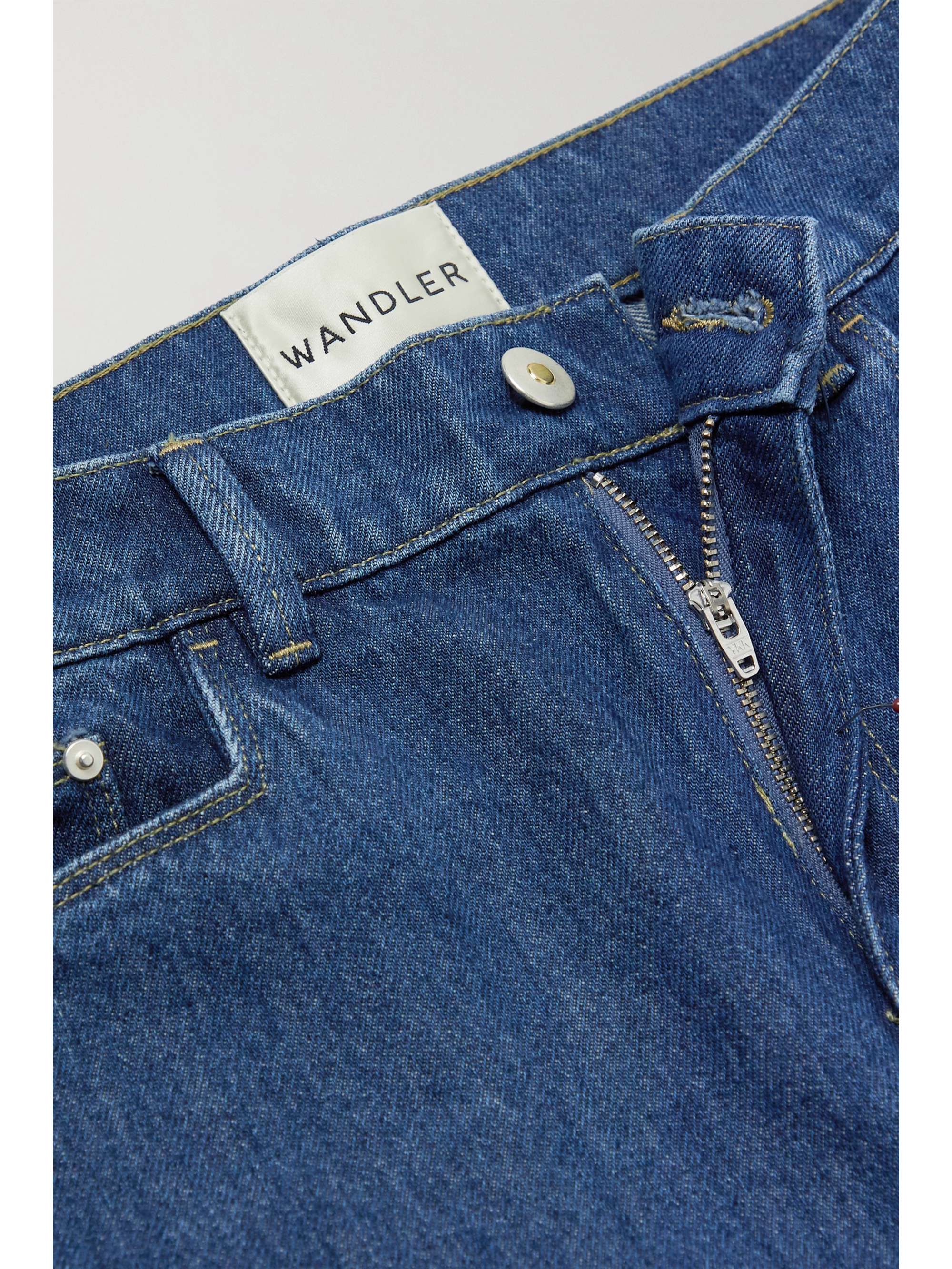 WANDLER + NET SUSTAIN Daisy organic high-rise flared jeans