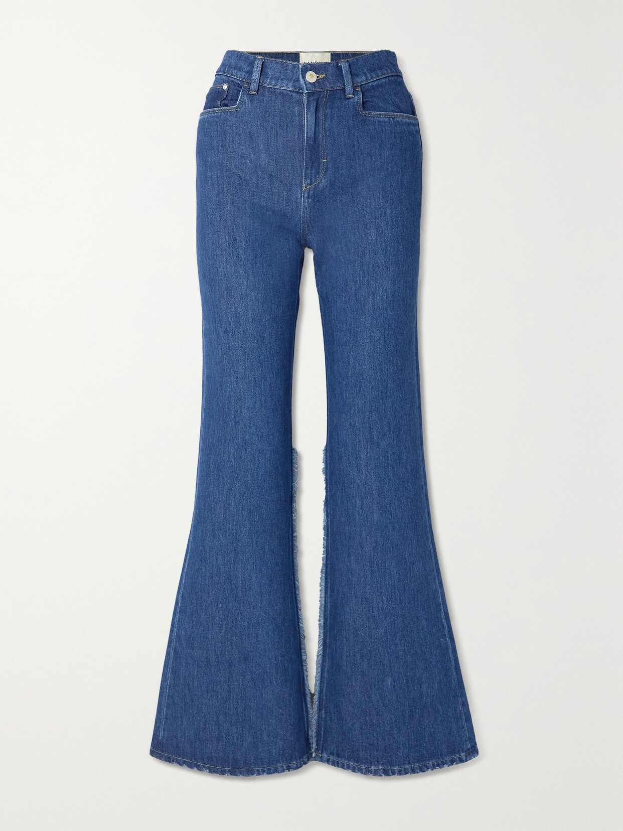 WANDLER + NET SUSTAIN DAISY ORGANIC HIGH-RISE FLARED JEANS