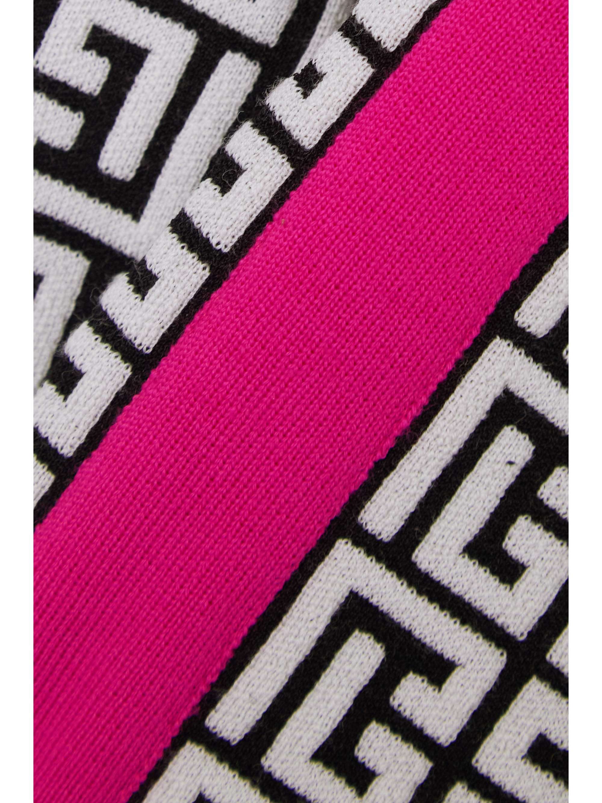 BALMAIN Jacquard-knit wool-blend leggings