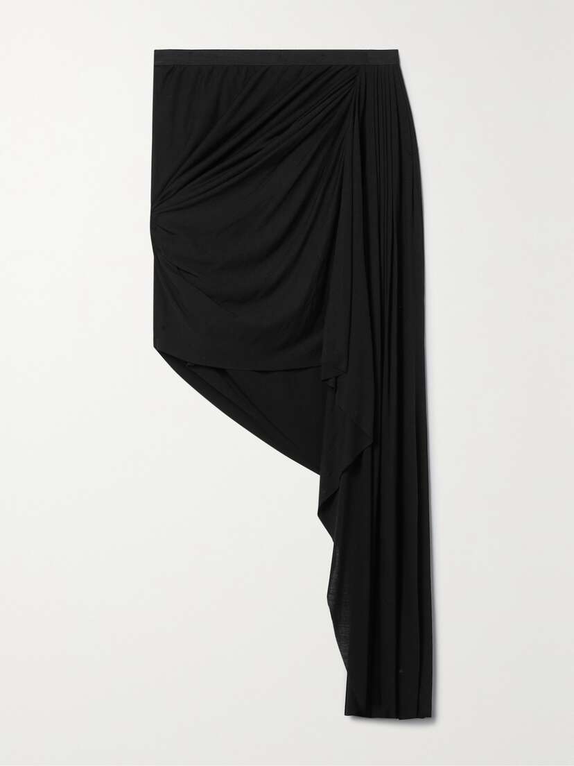 Rick Owens Stevie Asymetric Draped Jersey Skirt