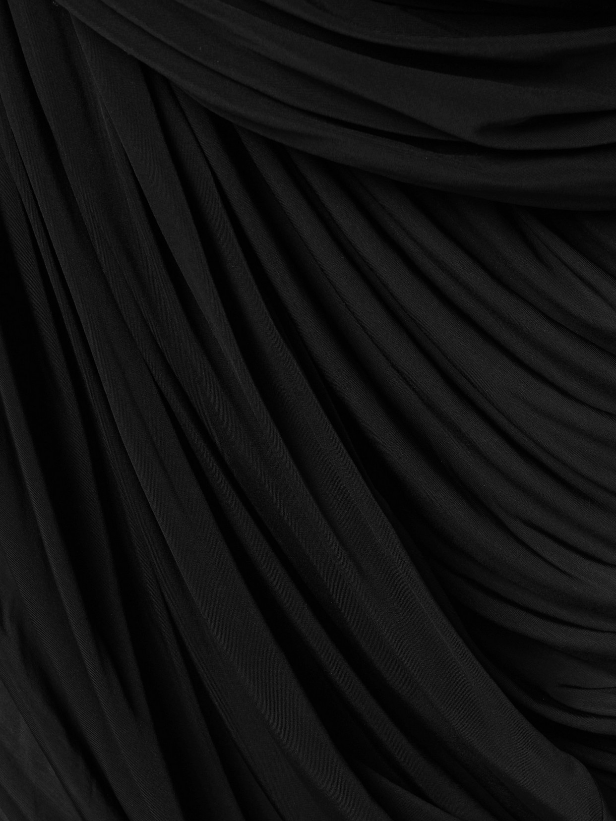 Rick Owens One-shoulder Draped Stretch-jersey Gown In Black