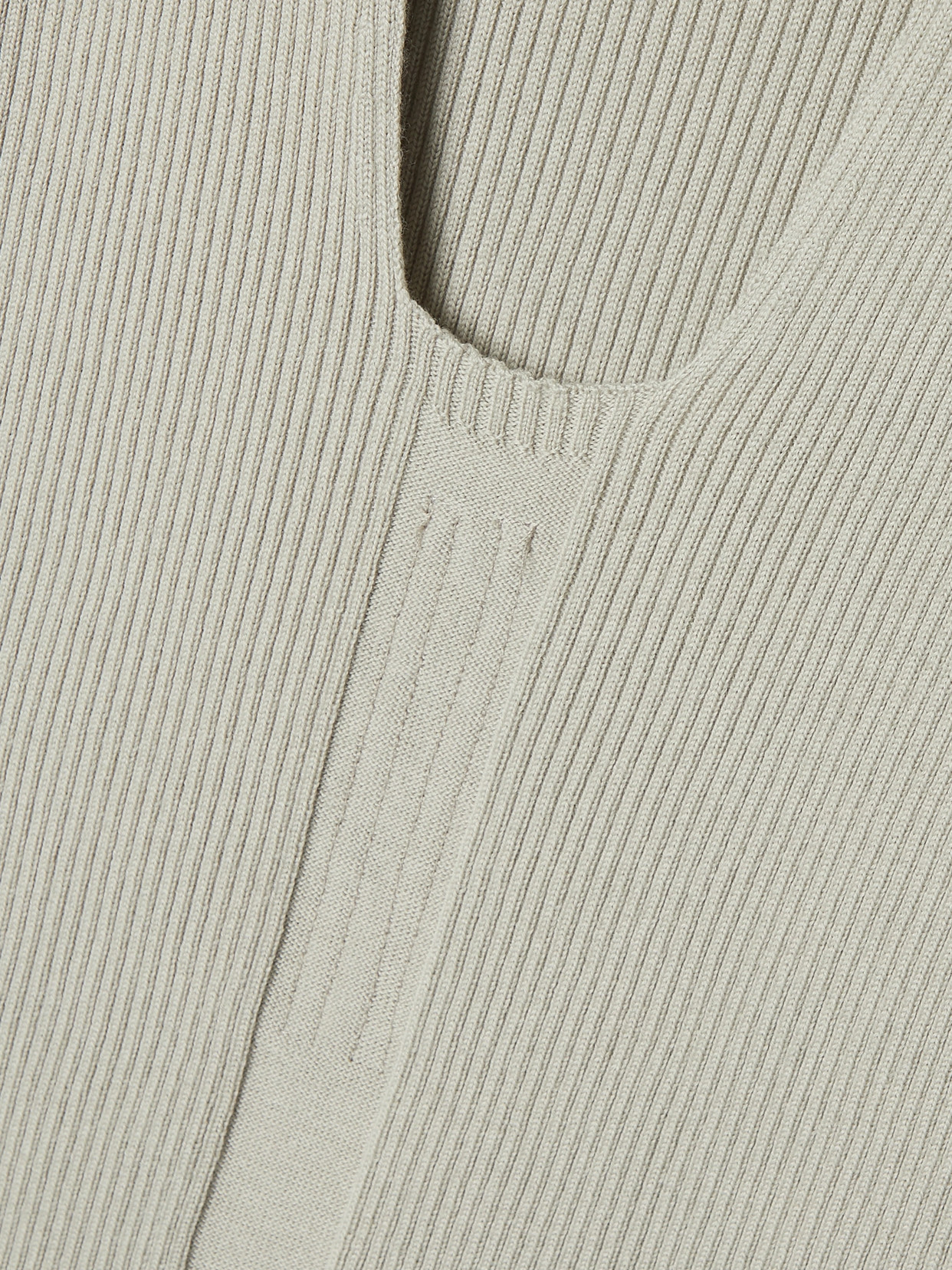 Rick Owens Open-back Ribbed Wool Top In Ecru