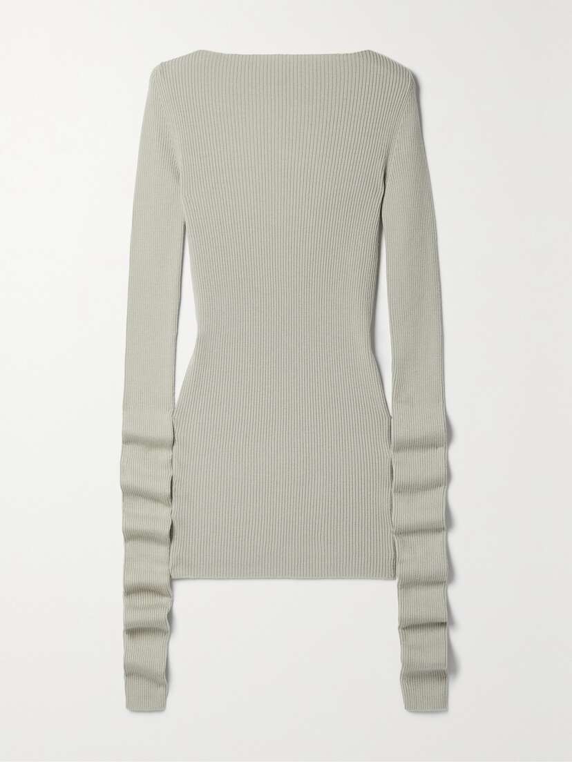 Rick Owens Open-back Ribbed Wool Top