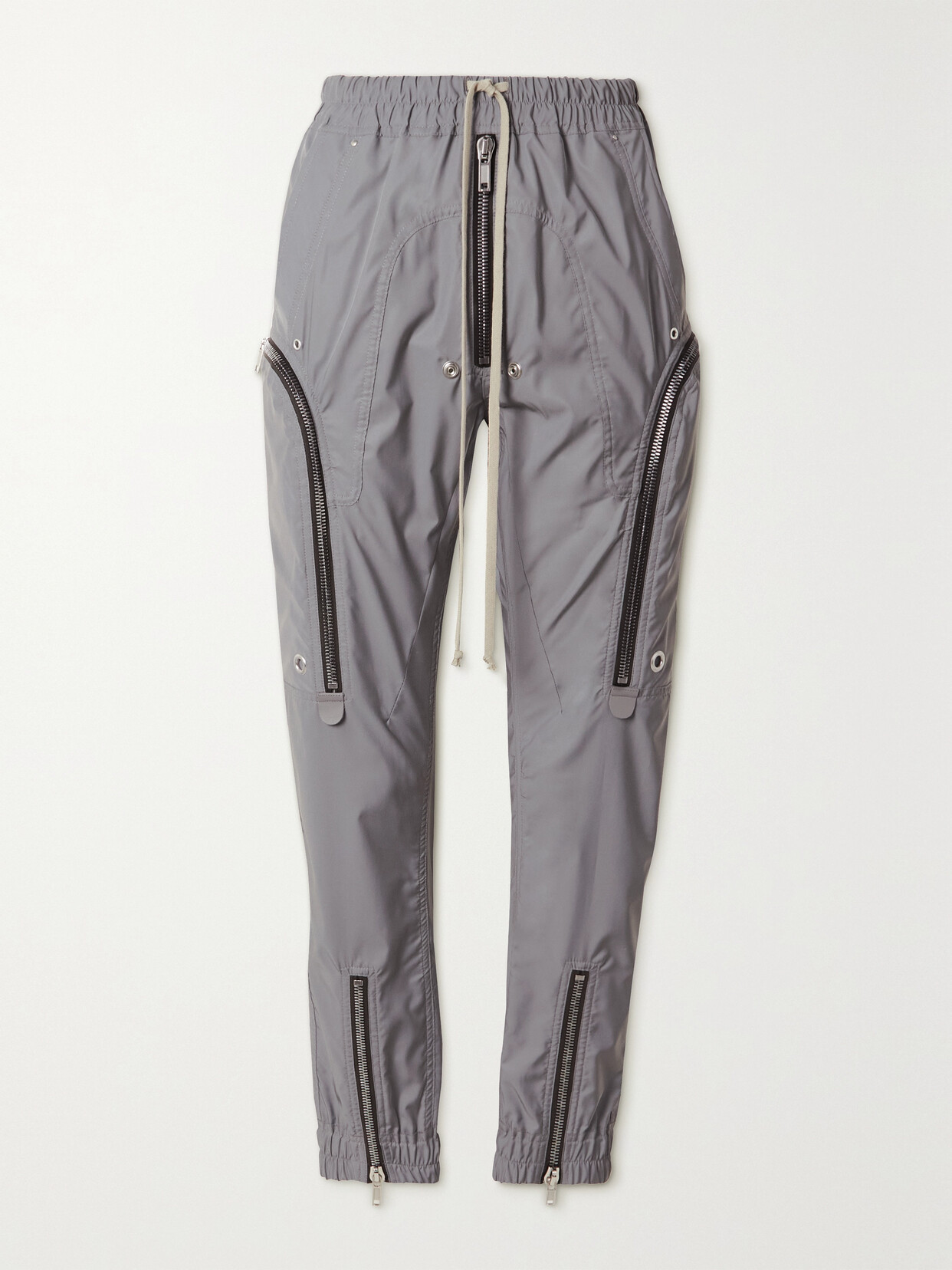 Rick Owens - Zip-detailed Shell Skinny Cargo Pants - Silver