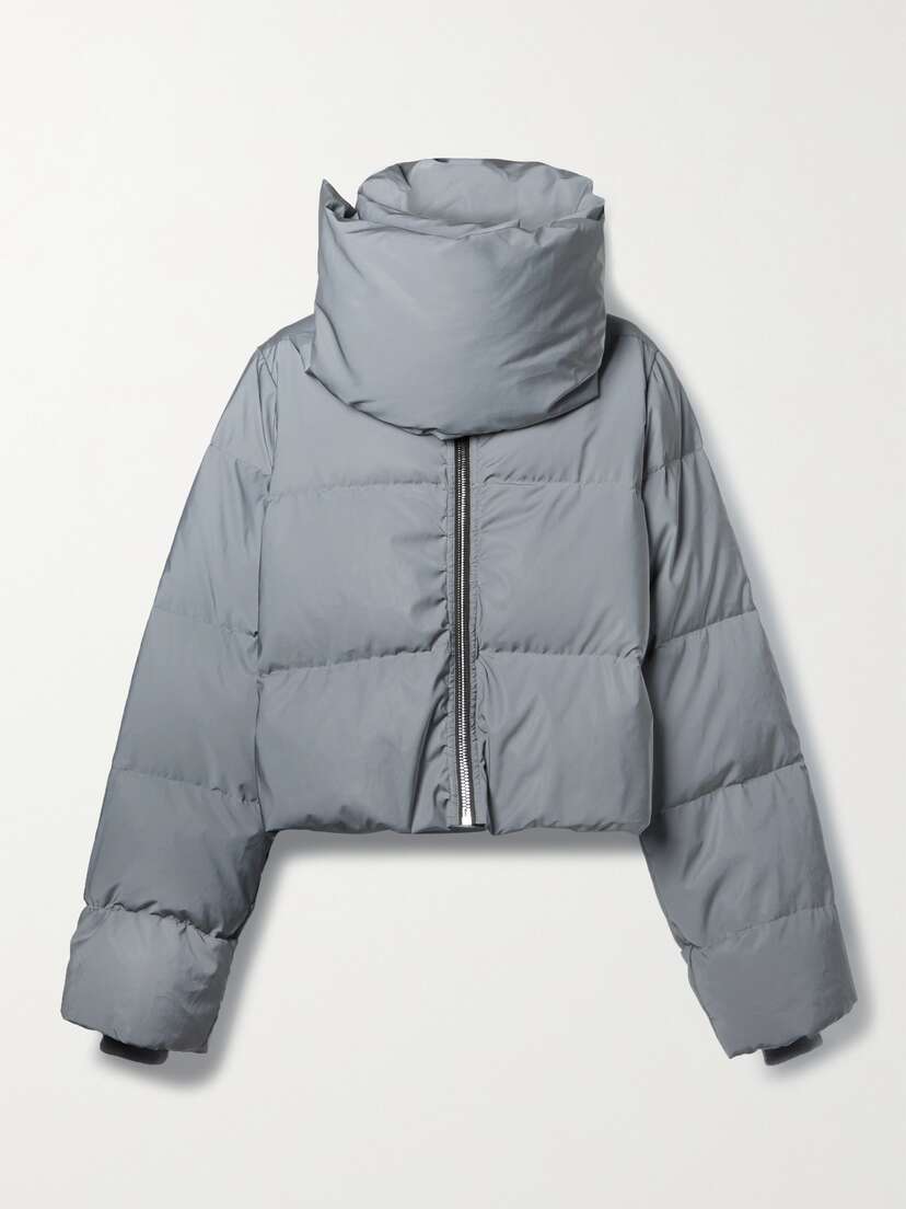 Rick Owens Quilted Metallic Shell Down Jacket