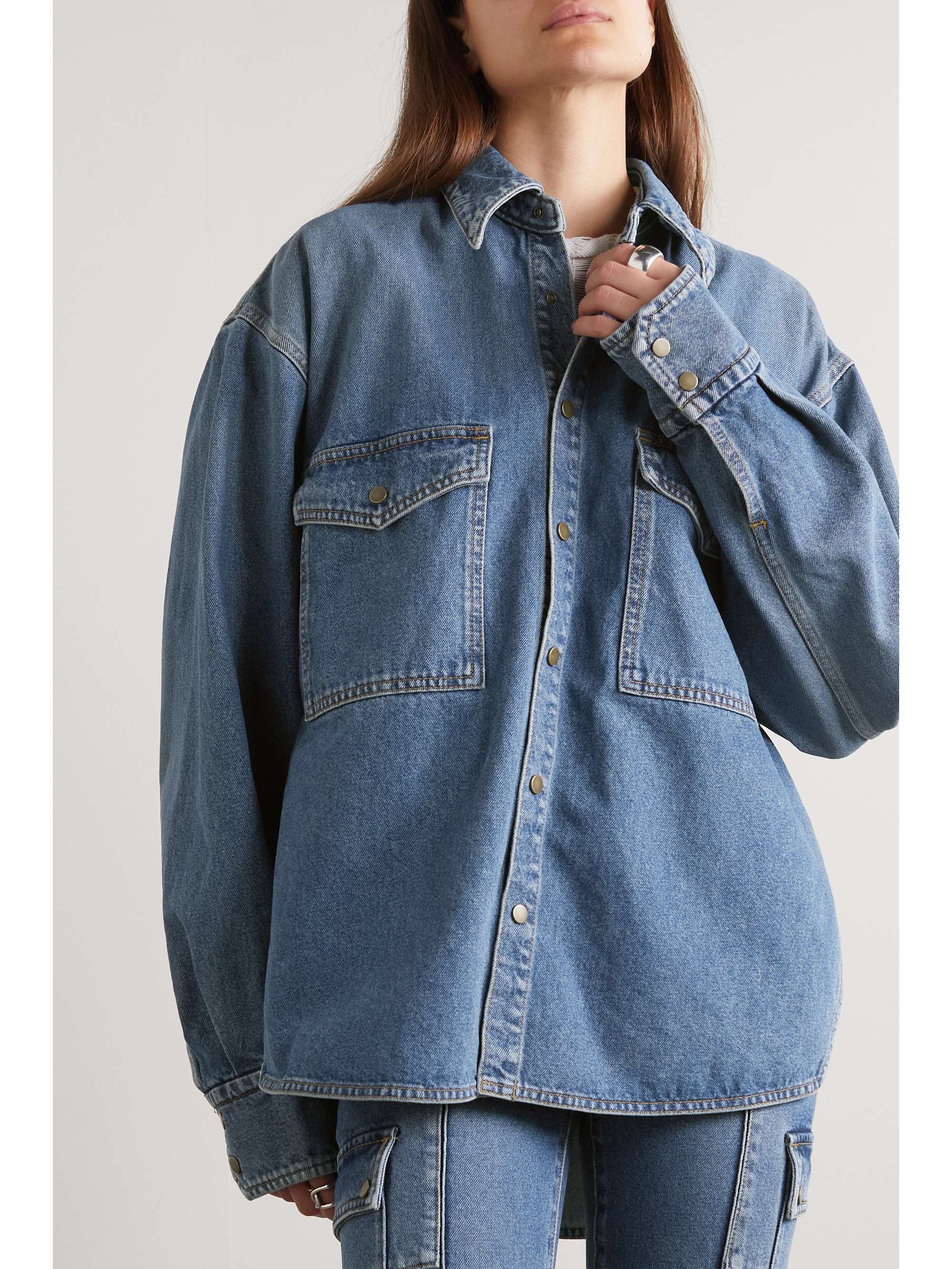 PETAR PETROV Maxine oversized denim shirt jacket | NET-A-PORTER