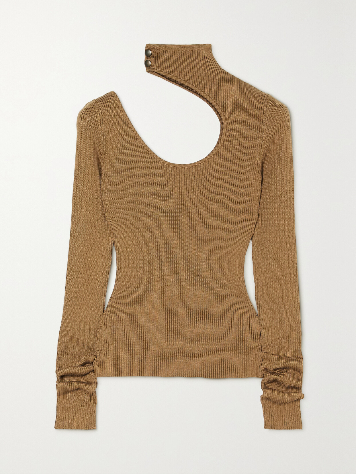 Petar Petrov Fiz Cutout Ribbed Silk Top