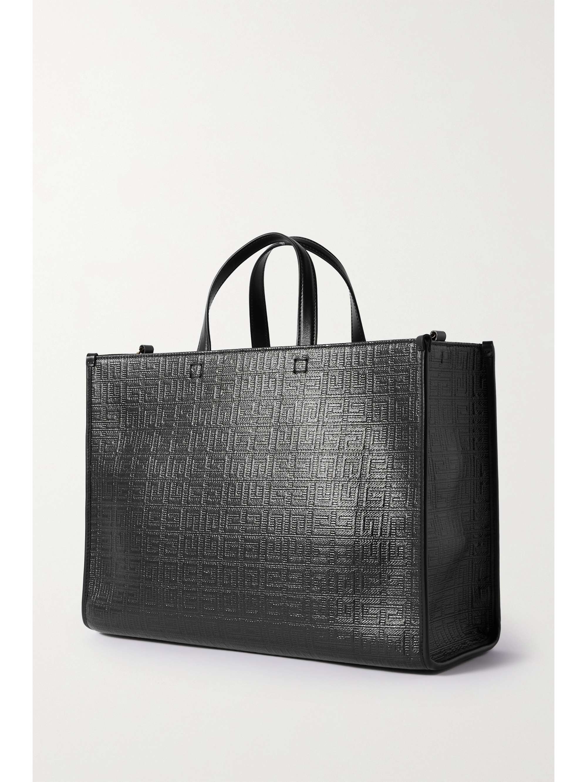 GIVENCHY G medium leathertrimmed embossed coatedcanvas tote NETA