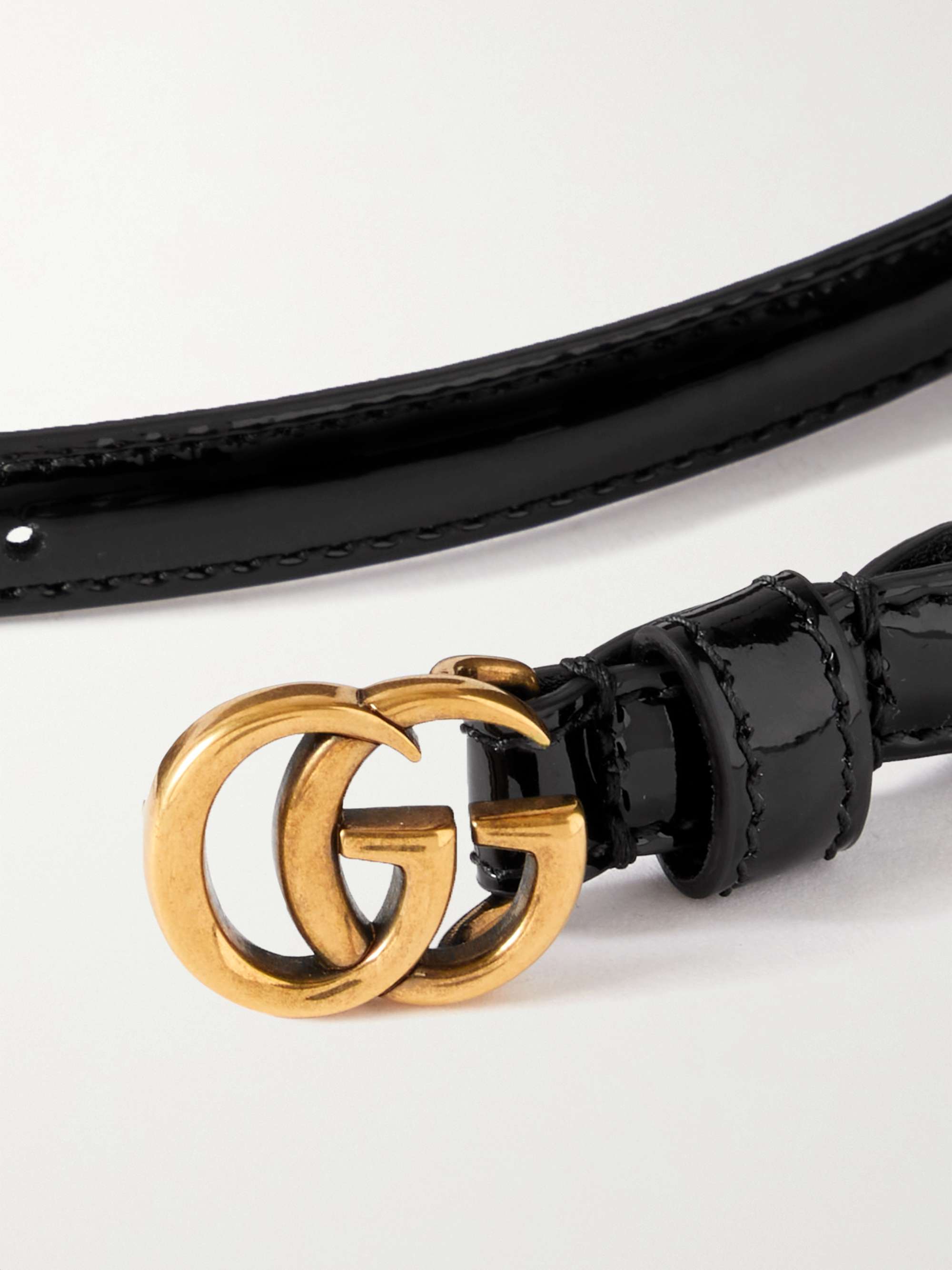 Gucci Patent-leather Belt - Women - Black Belts