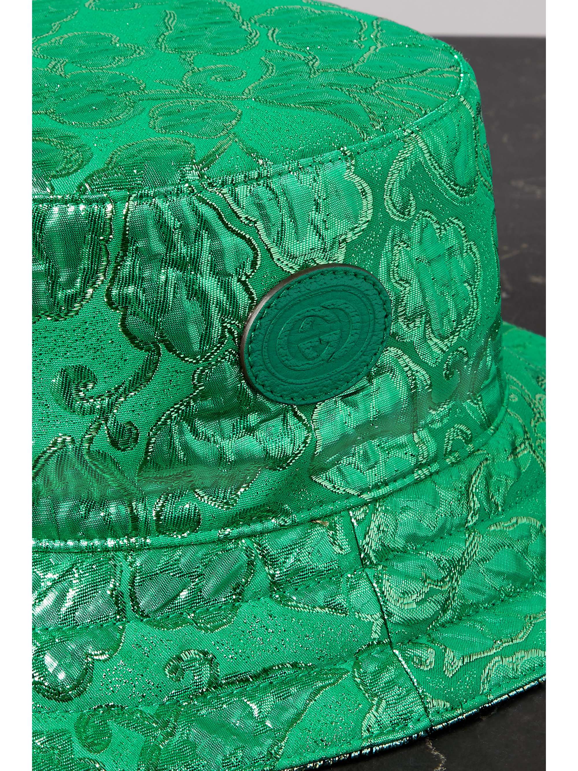 Green Reversible leather-trimmed 