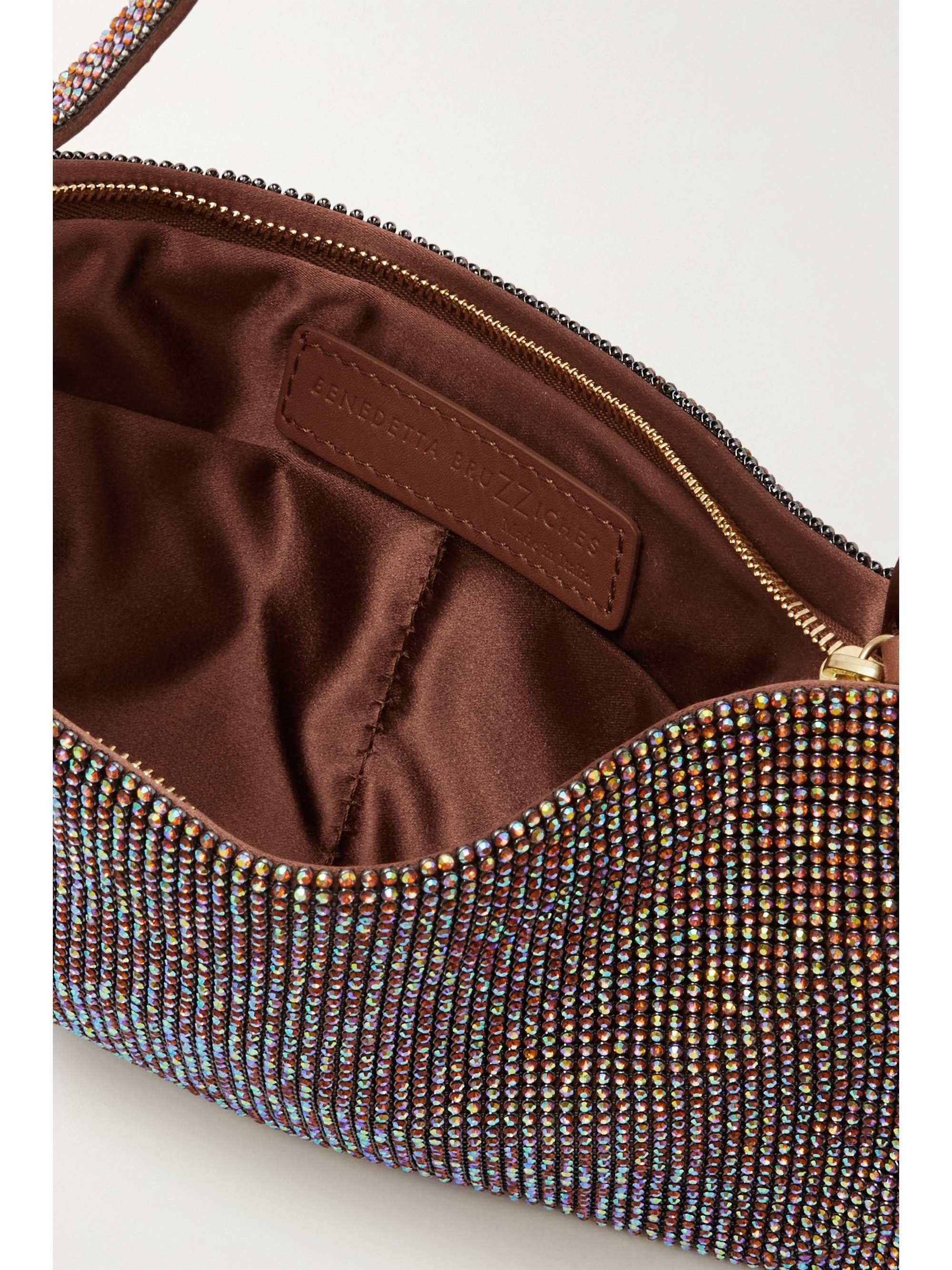 Your Best Friend La Grande crystal-embellished satin shoulder bag