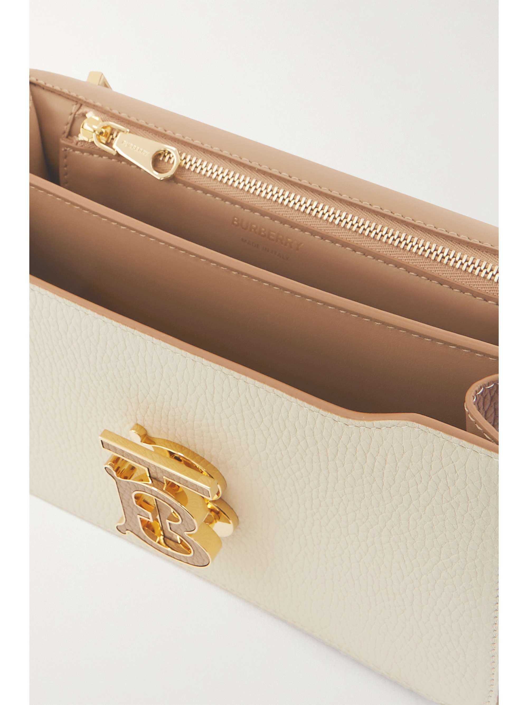 BURBERRY Texturedleather shoulder bag NETAPORTER