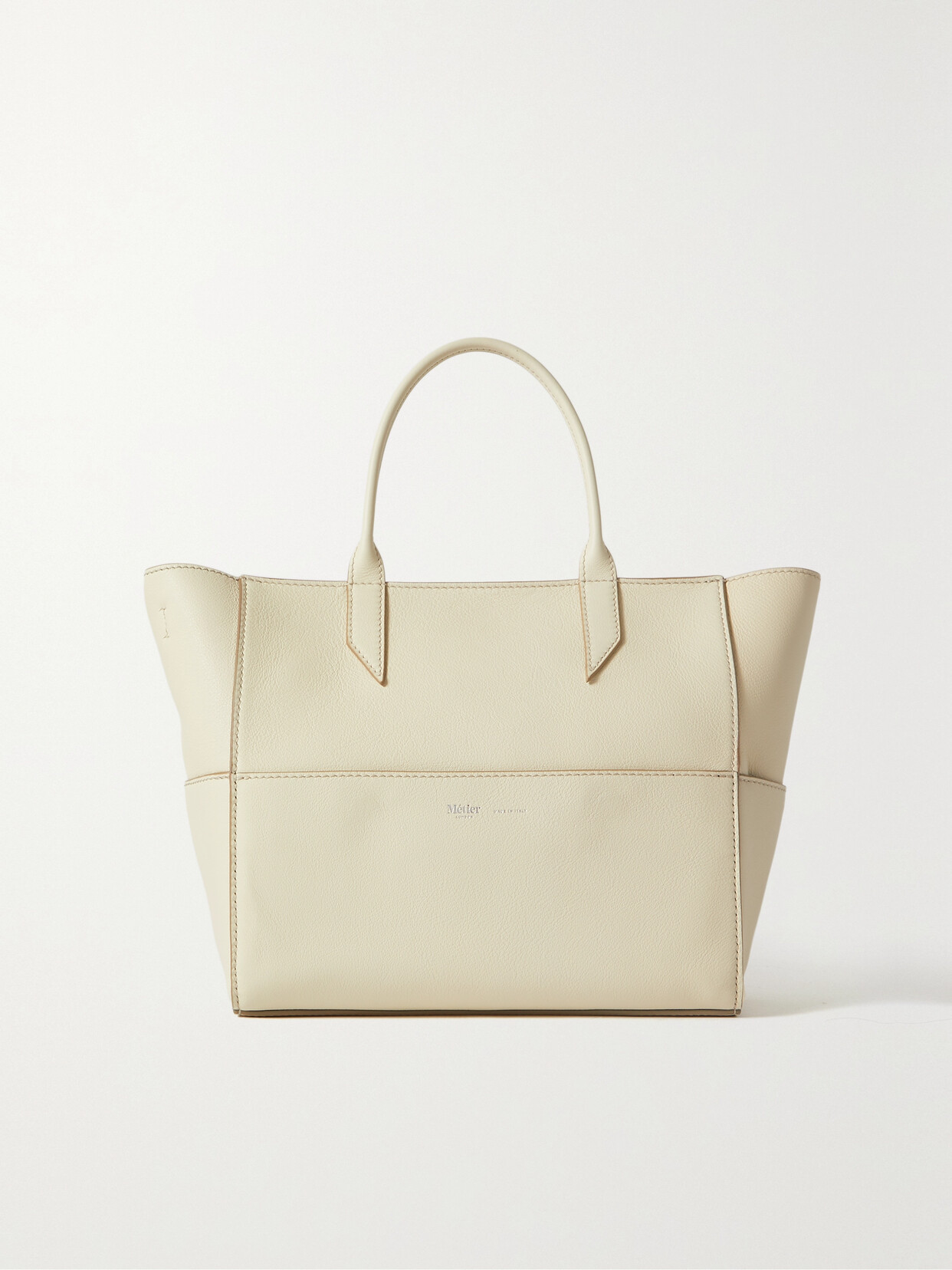 Metier Incognito Leather Tote In White