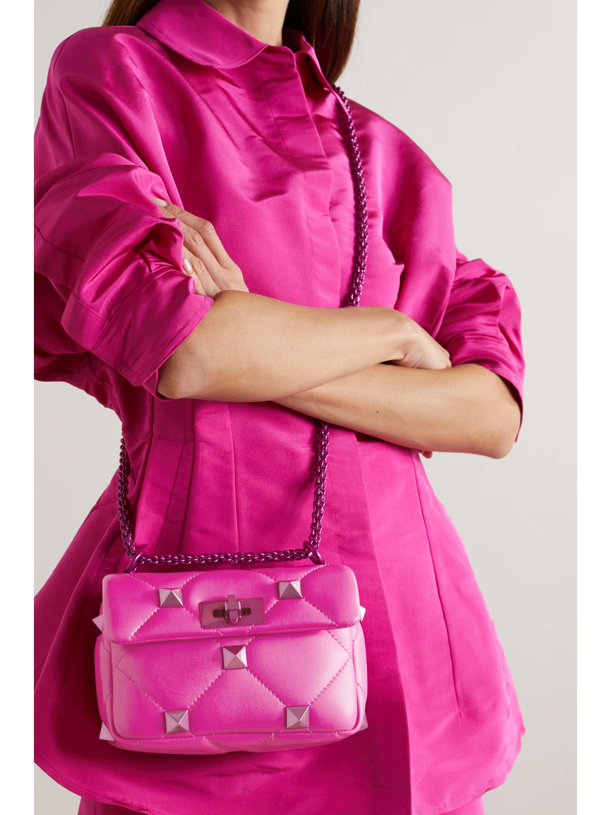 VALENTINO GARAVANI Roman Stud Small Quilted Leather Shoulder Bag NET valentino-garavani-roman-stud-small-quilted-leather-shoulder-bag-net