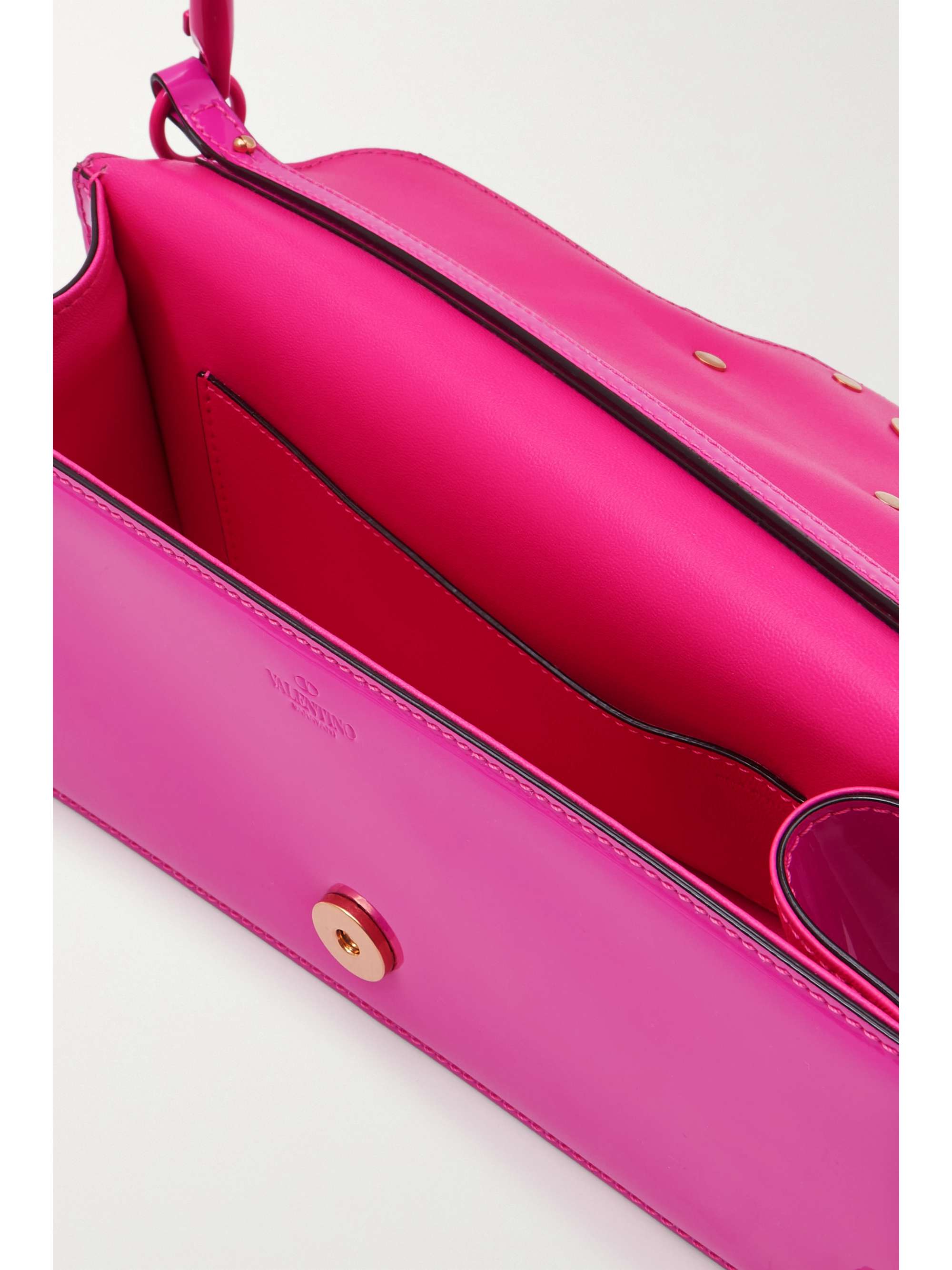 Pink Valentino Garavani VLOGO patentleather shoulder bag VALENTINO