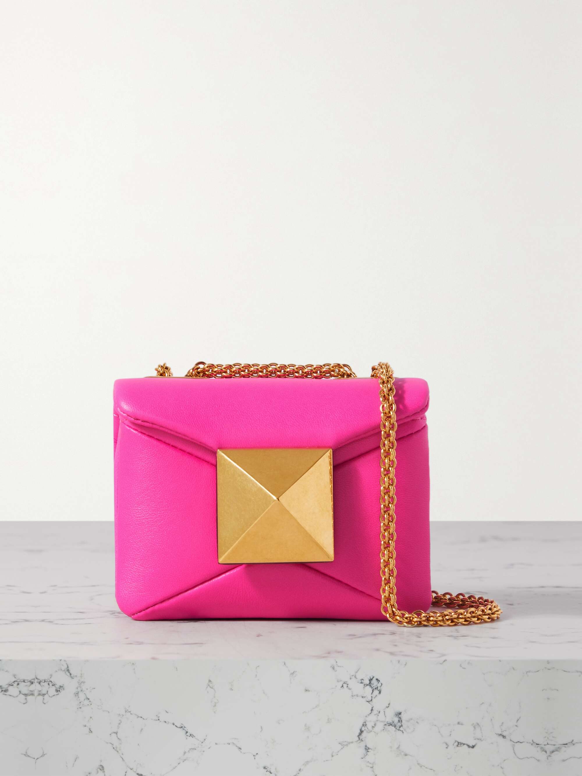 VALENTINO GARAVANI One Stud micro padded leather shoulder bag NETA