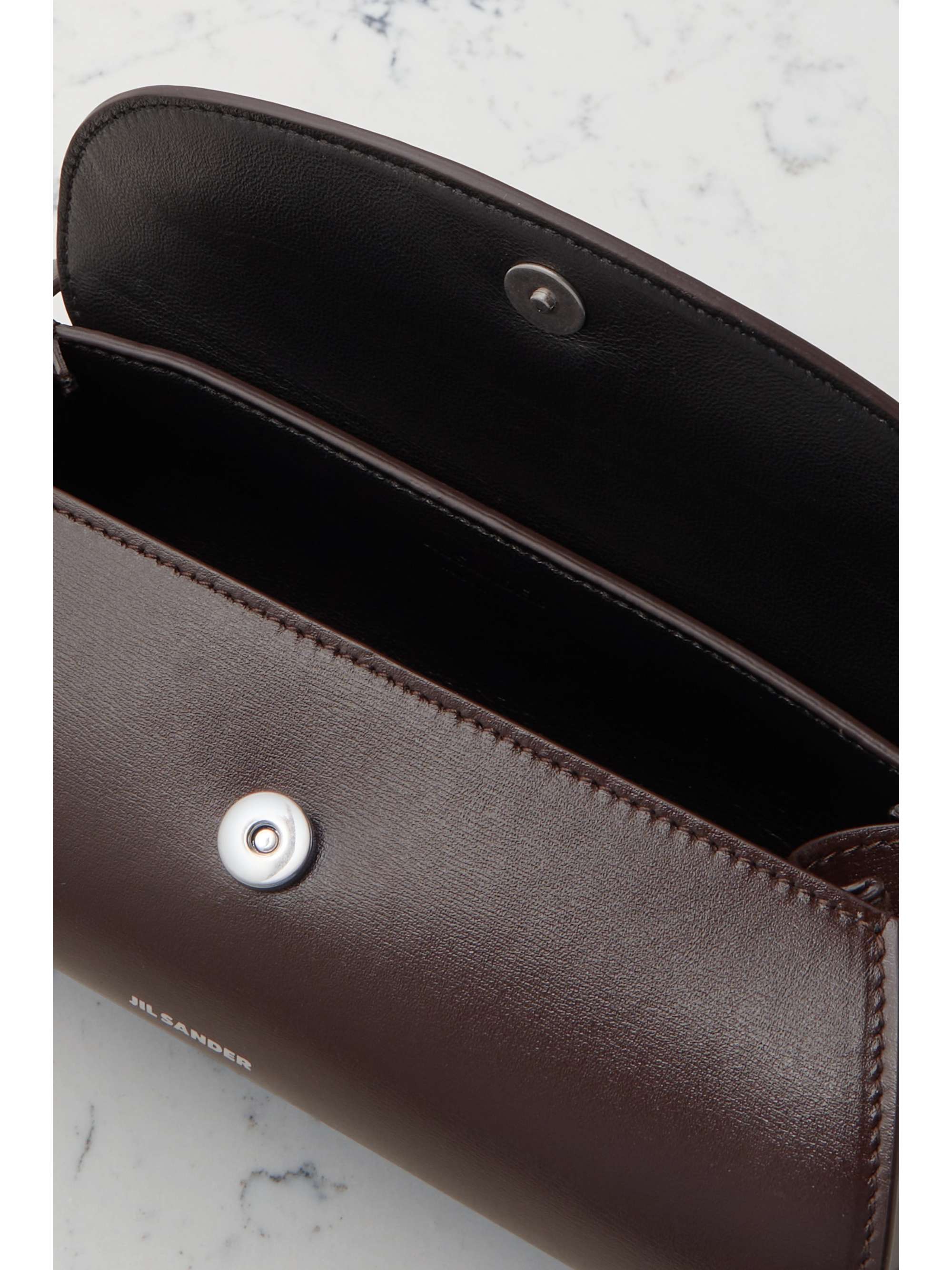 JIL SANDER Cannolo mini leather shoulder bag