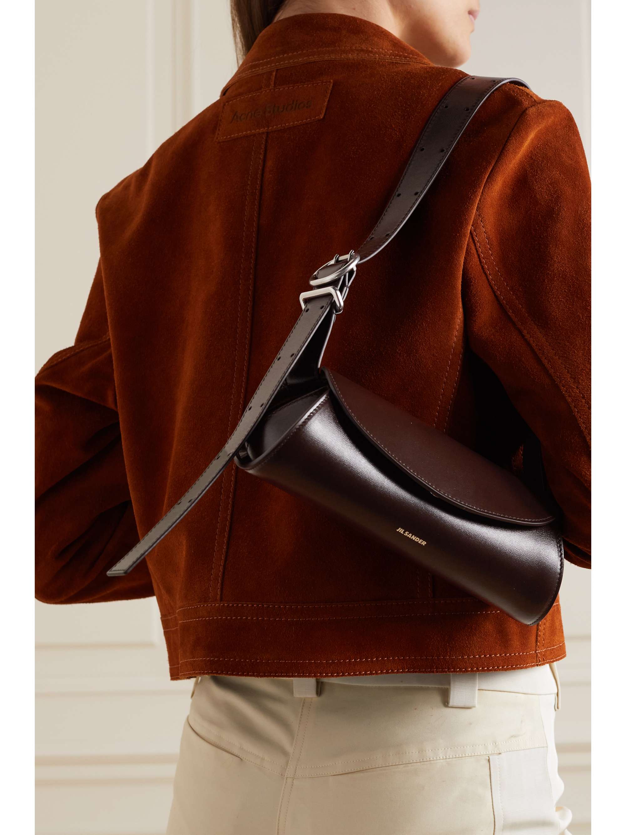 JIL SANDER Cannolo mini leather shoulder bag