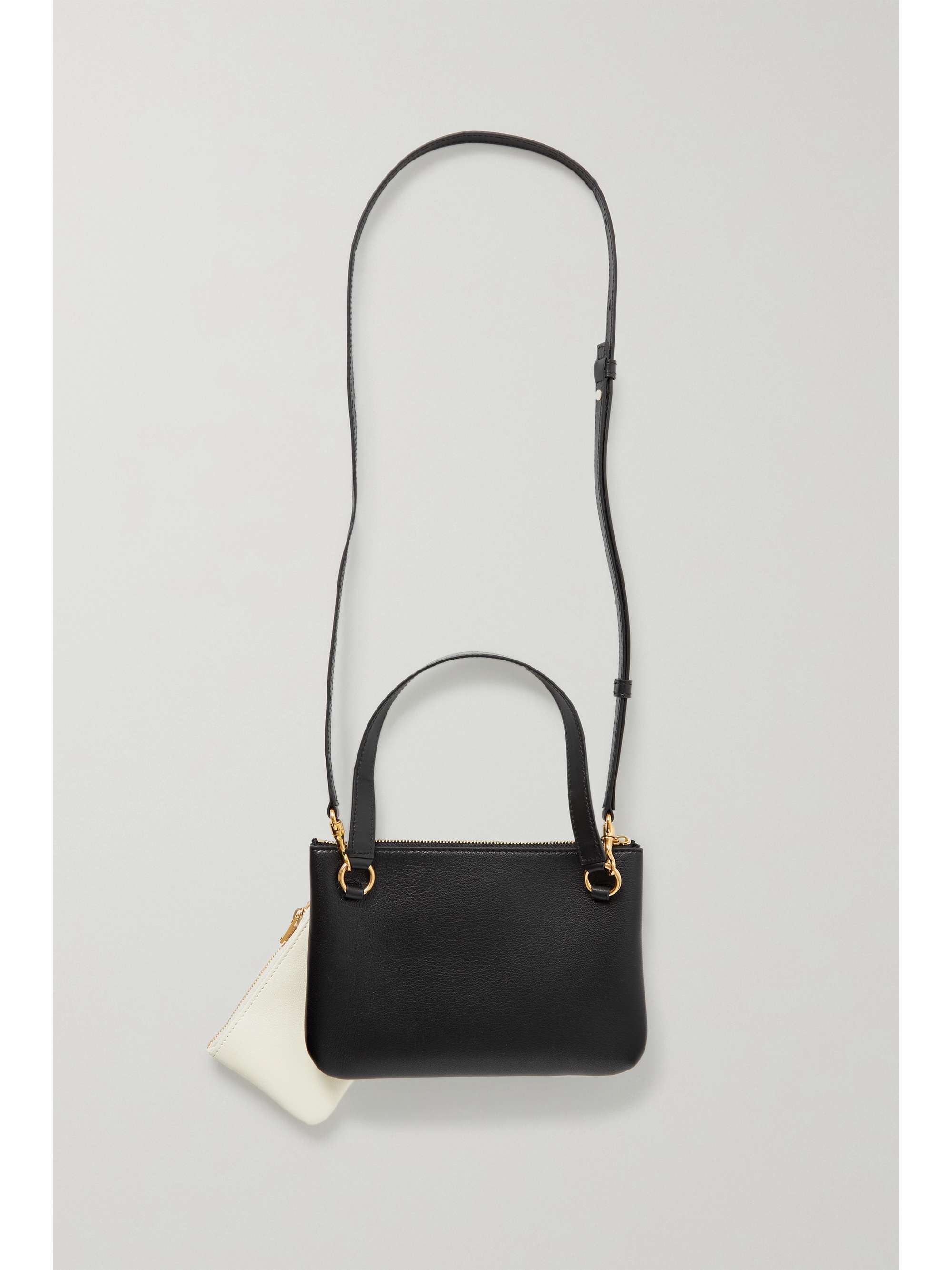 JIL SANDER Two-tone leather shoulder bag