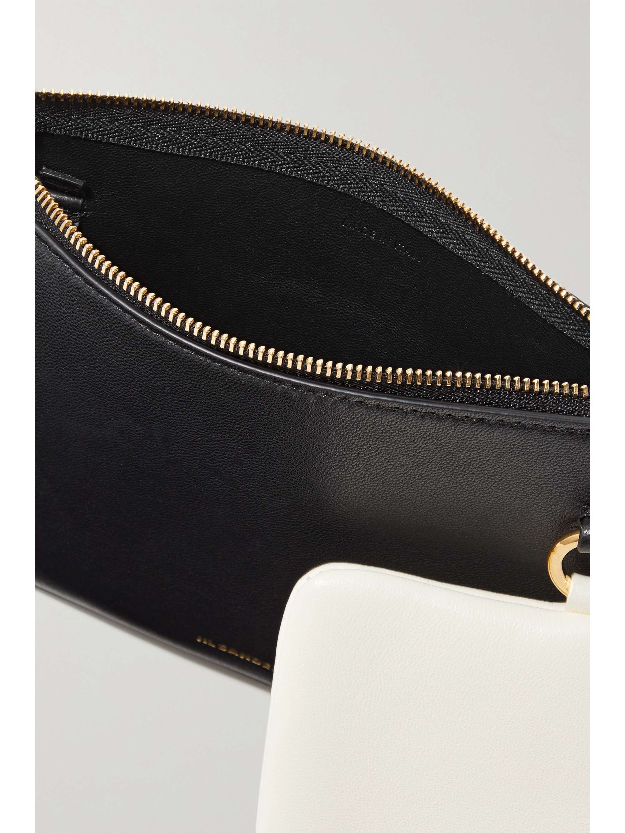 JIL SANDER Two-tone leather shoulder bag