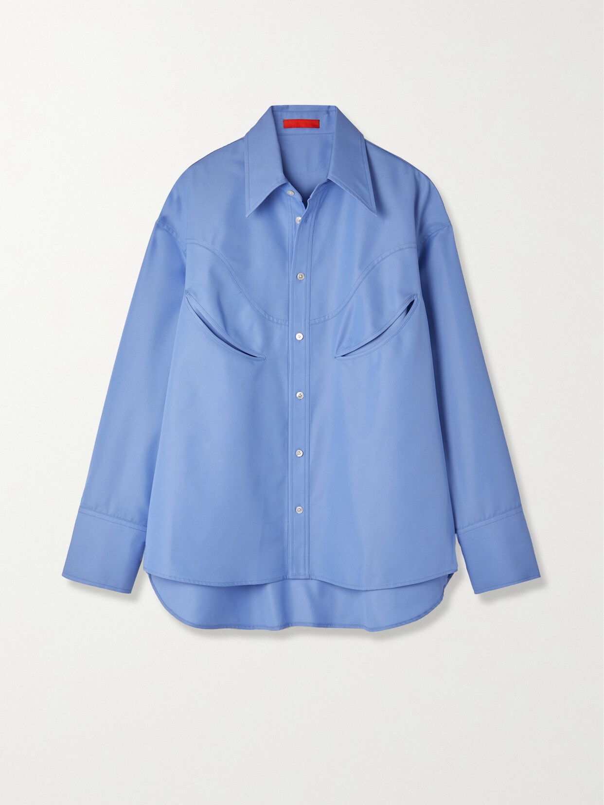 Commission Gender Inclusive Rider Cutout Cotton Blend Button-up